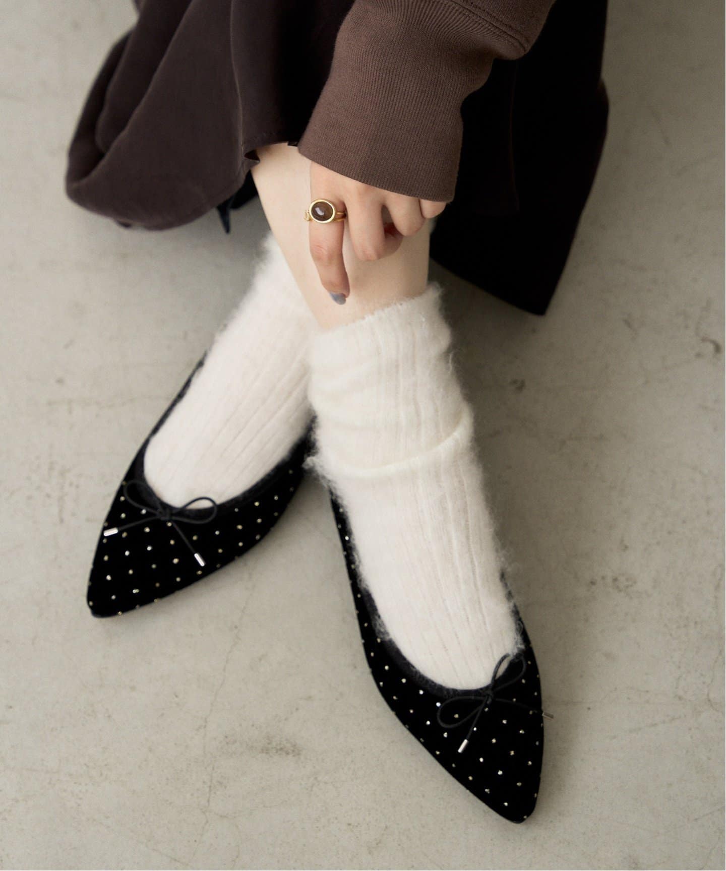 ポインテッドグリッタードットバレエ（バレエシューズ）｜LE TALON（ル