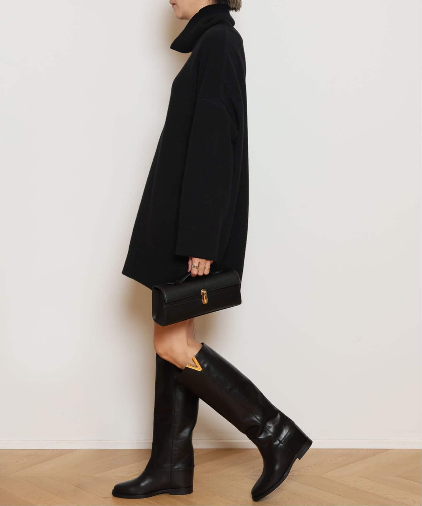 Light タートルネック ニットワンピース（ニットワンピース）｜MUSE de