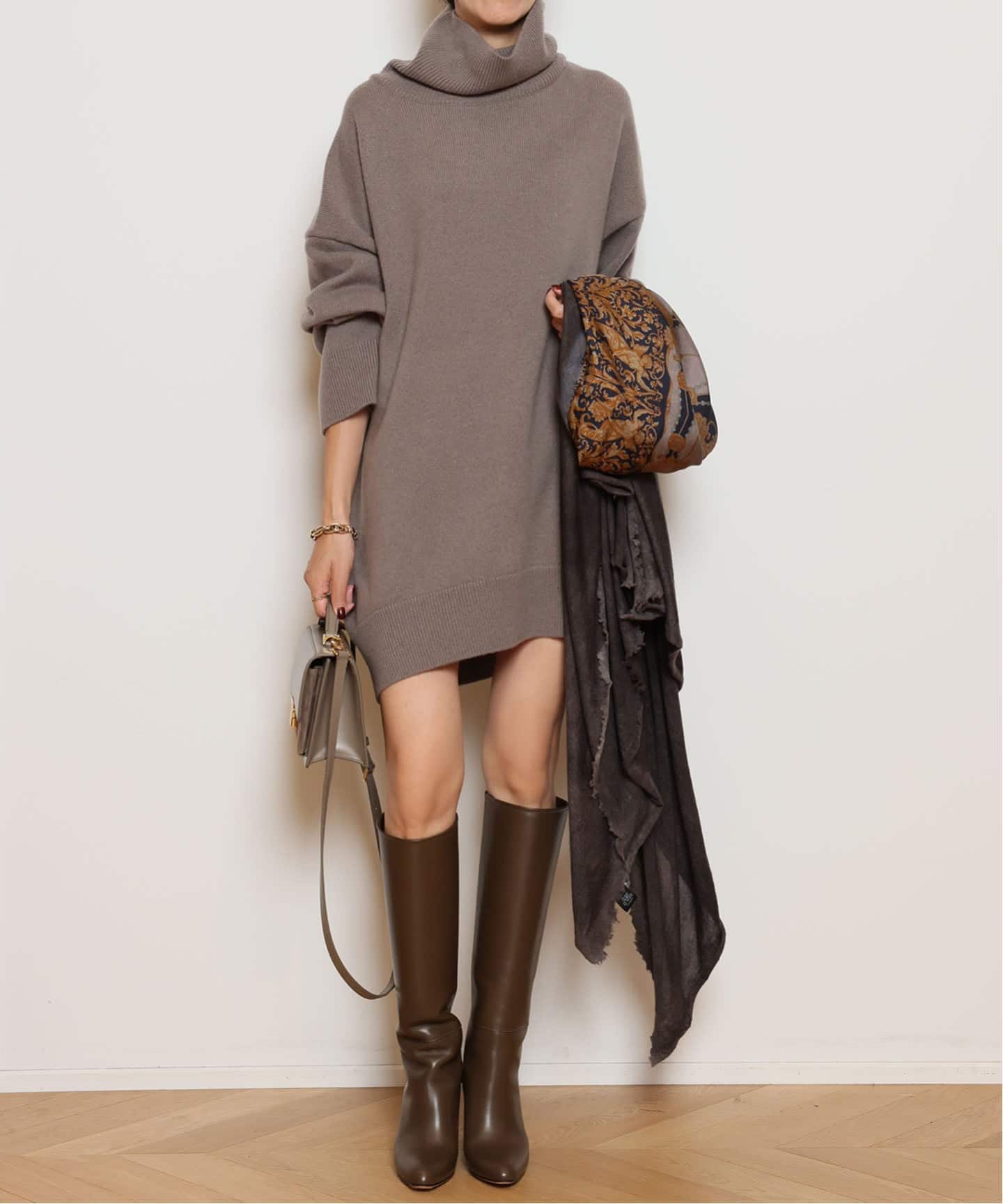 Light タートルネック ニットワンピース（ニットワンピース）｜MUSE de