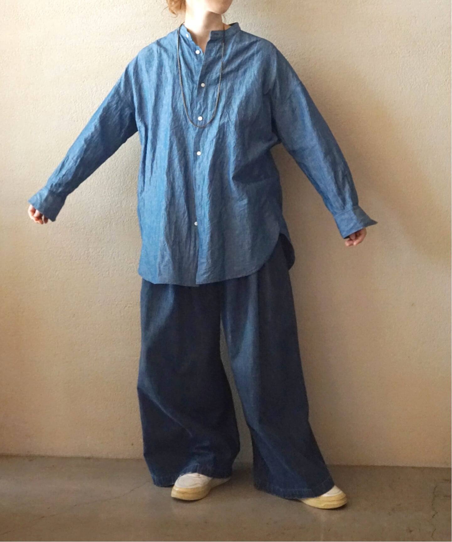 CLシャンブレー スタンドカラーシャツ（シャツ／ブラウス）｜journal