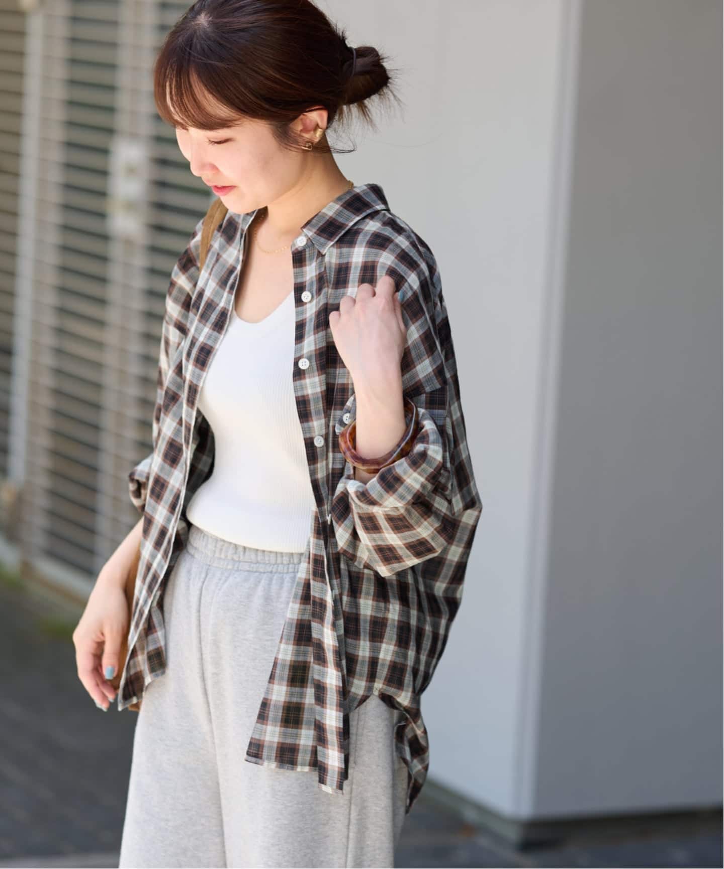 追加2 / 新色》コットンローンチェックオーバーサイズシャツ（シャツ