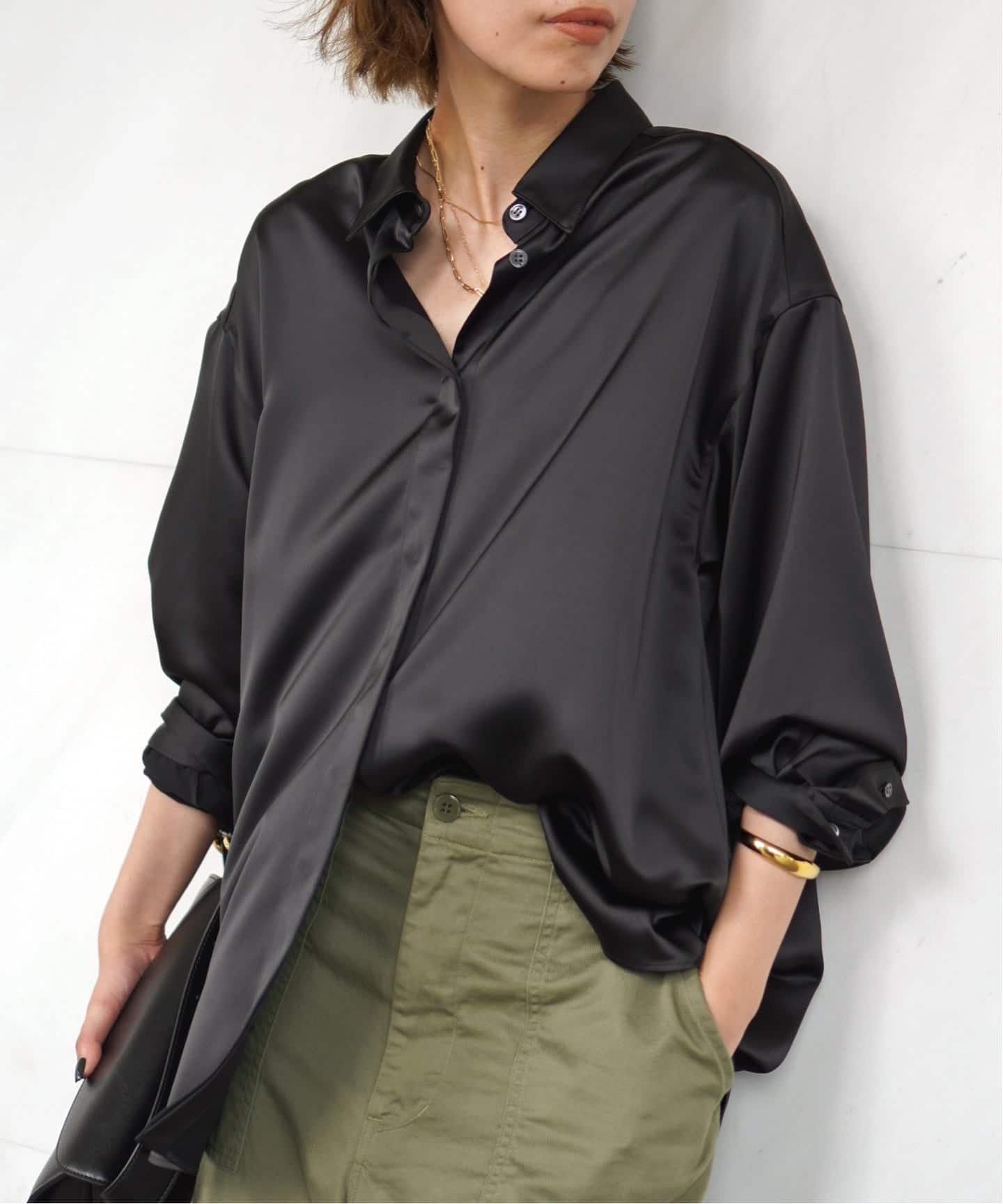 サテンシャツ（シャツ／ブラウス）｜AP STUDIO（エーピーストゥディオ