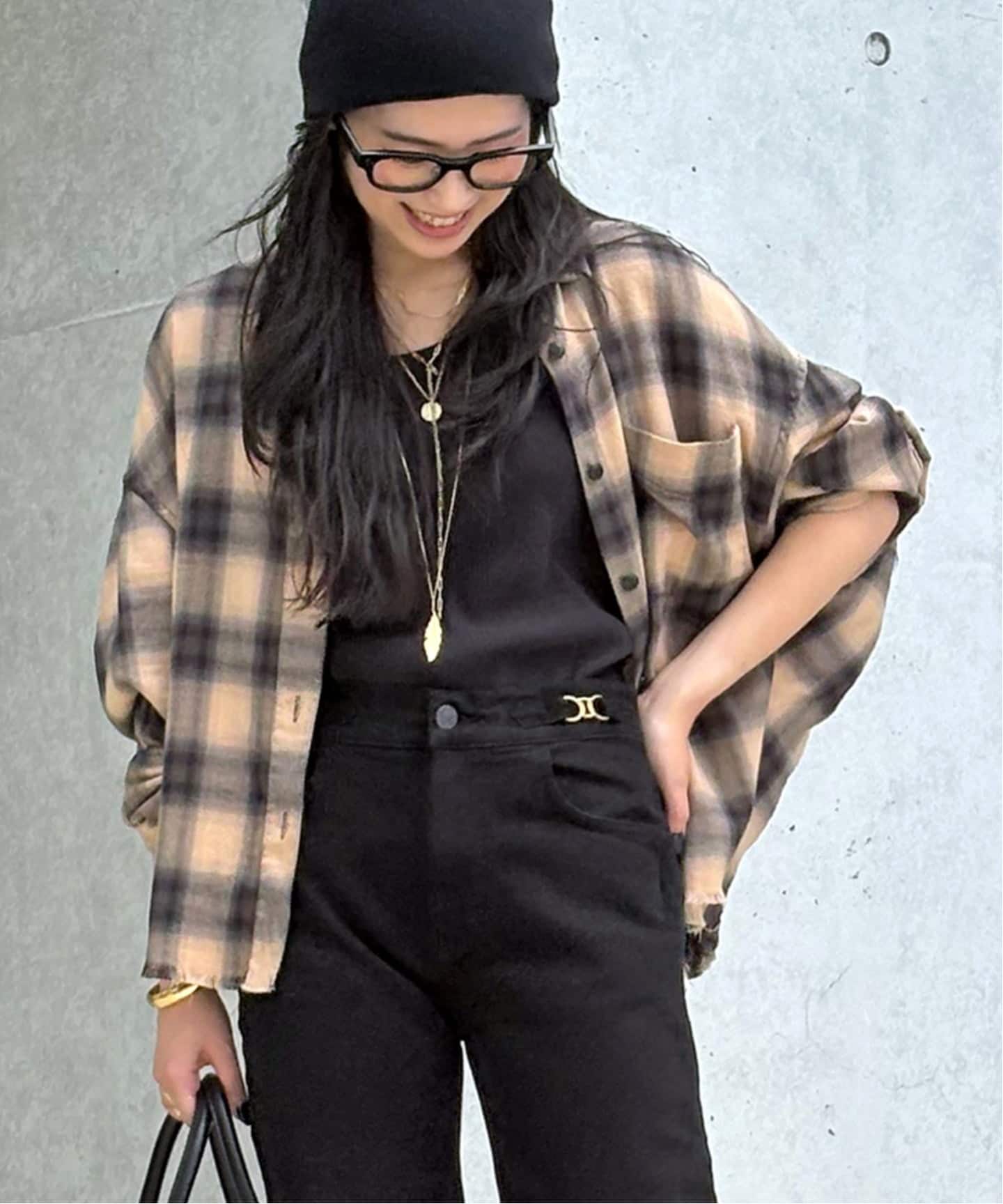 クロップドチェックシャツ（シャツ／ブラウス）｜AP STUDIO（エーピー