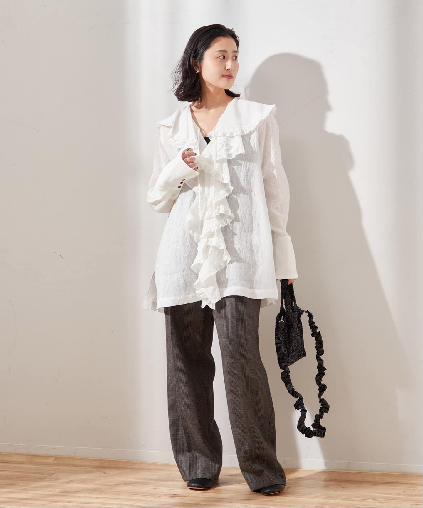 Uhr/ウーア】Ruffle Frill Shirt：シャツ（シャツ／ブラウス