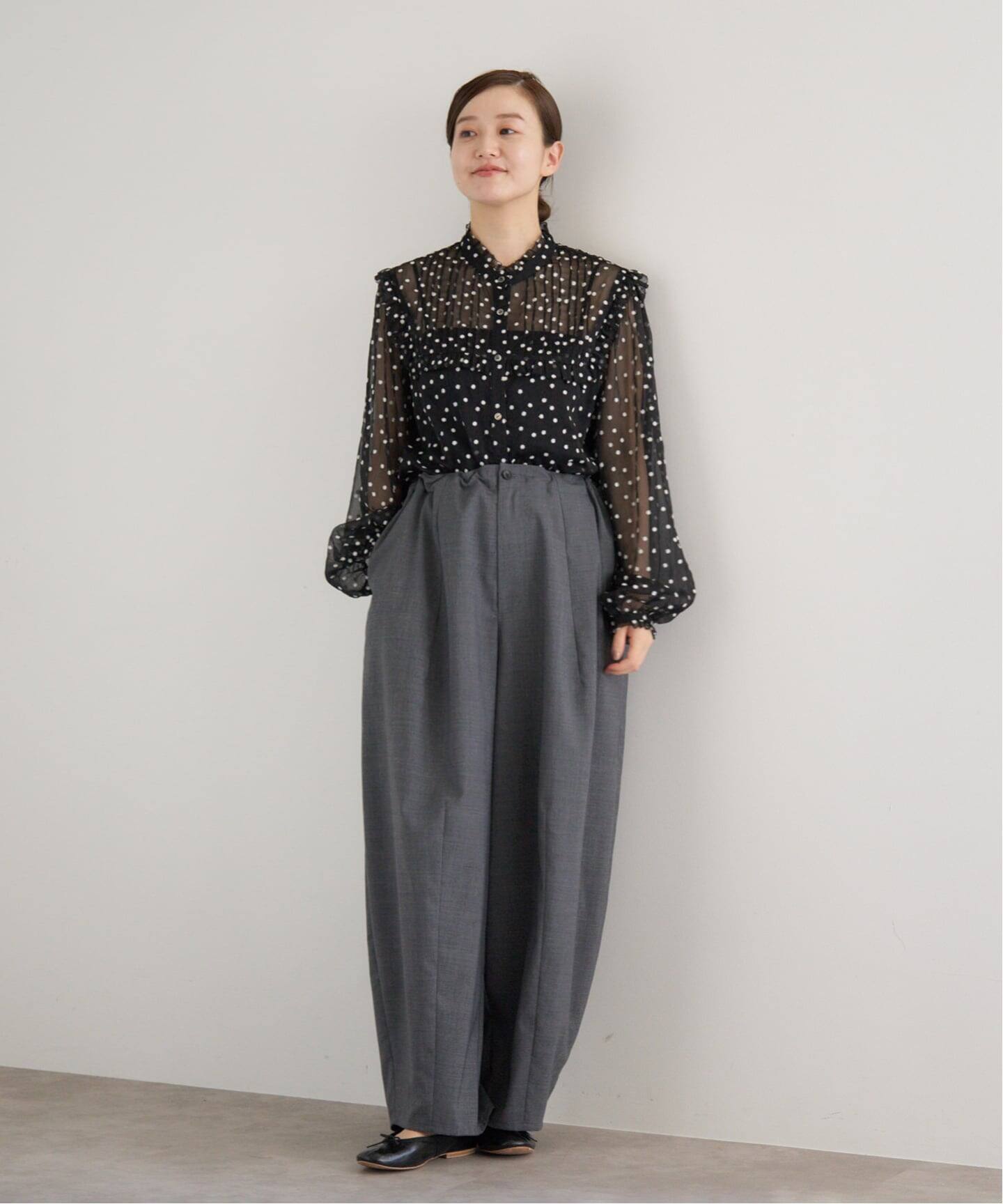 WEB限定/追加2》楊柳フリルピンタックブラウス（シャツ／ブラウス