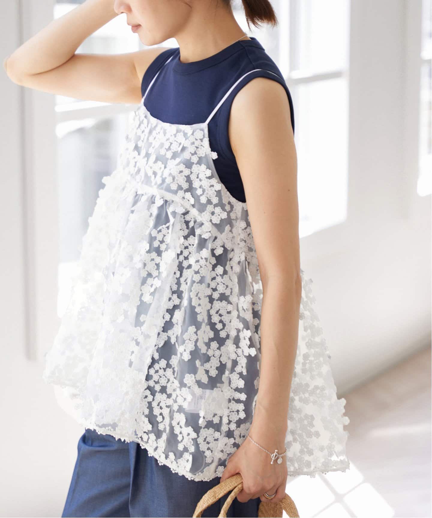 追加》フラワーエンブロイダリー キャミソール（キャミソール）｜IENA