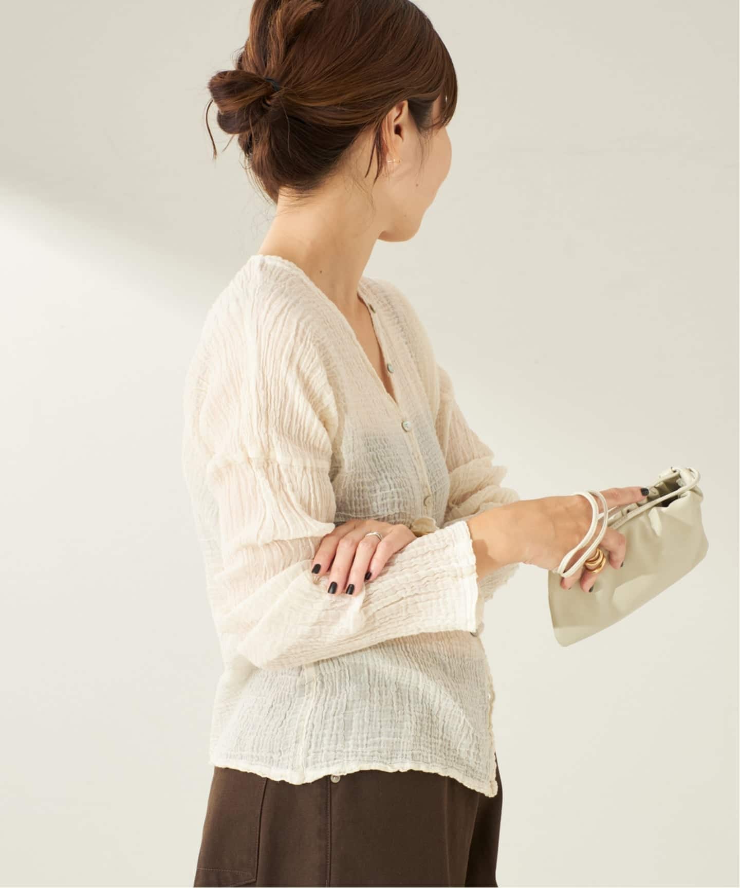 LES ATELIERS FRANCAIS DE CONFECTION 別注 BTN VN ブラウス（シャツ