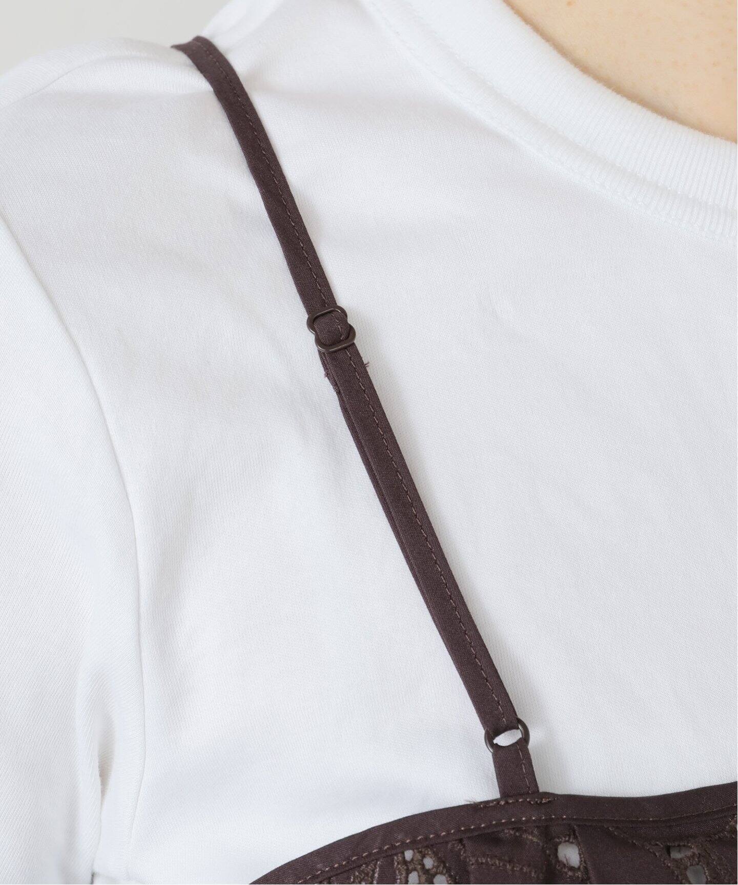 洗える】TICCA/ティッカ フラワーレース2WAYキャミソール（シャツ