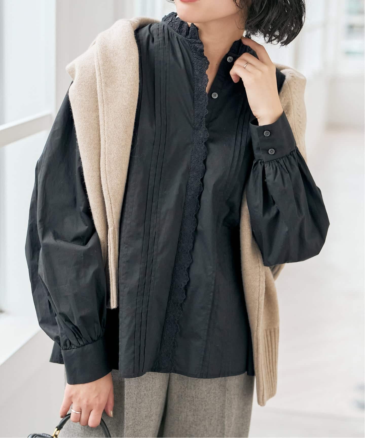 レースフリルブラウス（シャツ／ブラウス）｜Spick and Span（スピック