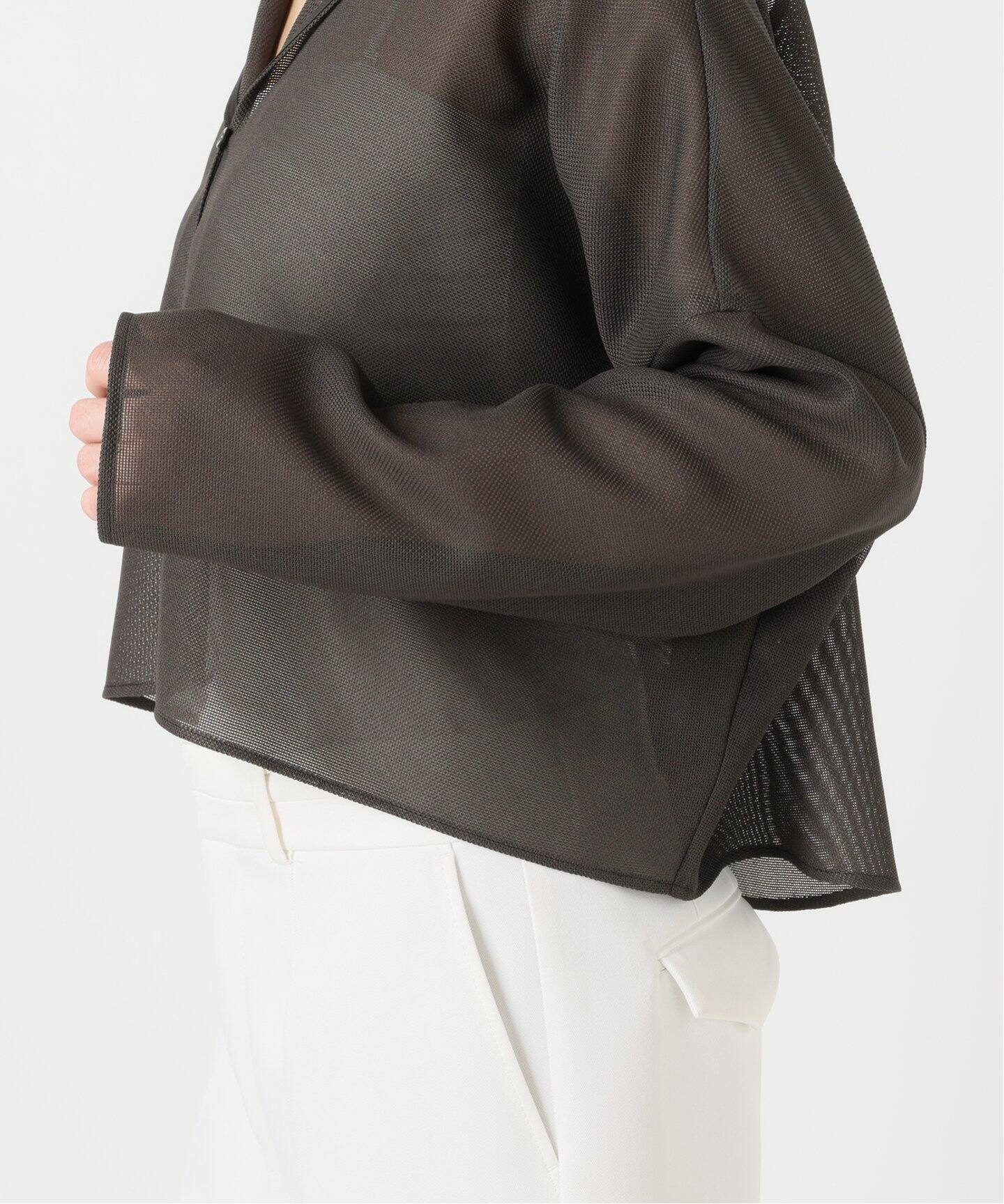 ブリーズメッシュショートフードブラウス（シャツ／ブラウス）｜NOBLE