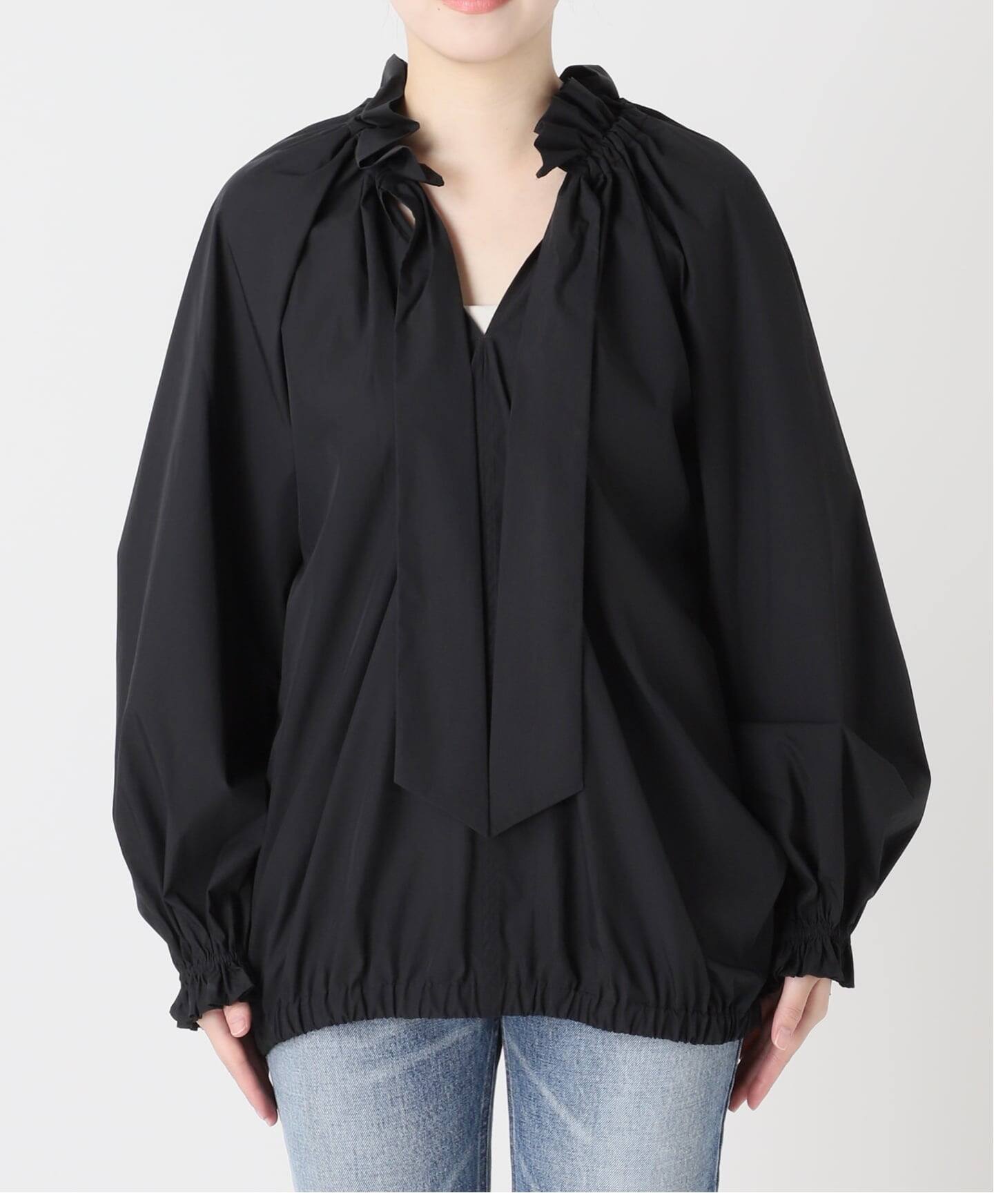 journal standard l'essage リボンブラウス ブラック journal standard