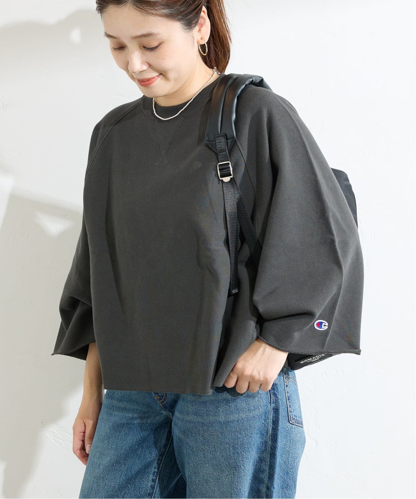 別注【CHAMPION/チャンピオン】カットオフ バックロゴスウェット