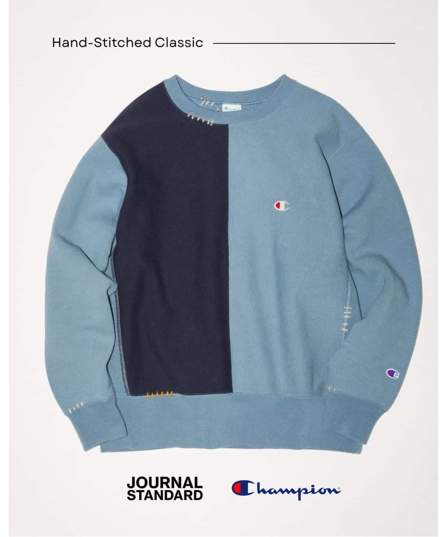 CHAMPION / チャンピオン 別注 ハンド ステッチ クルー スウェット