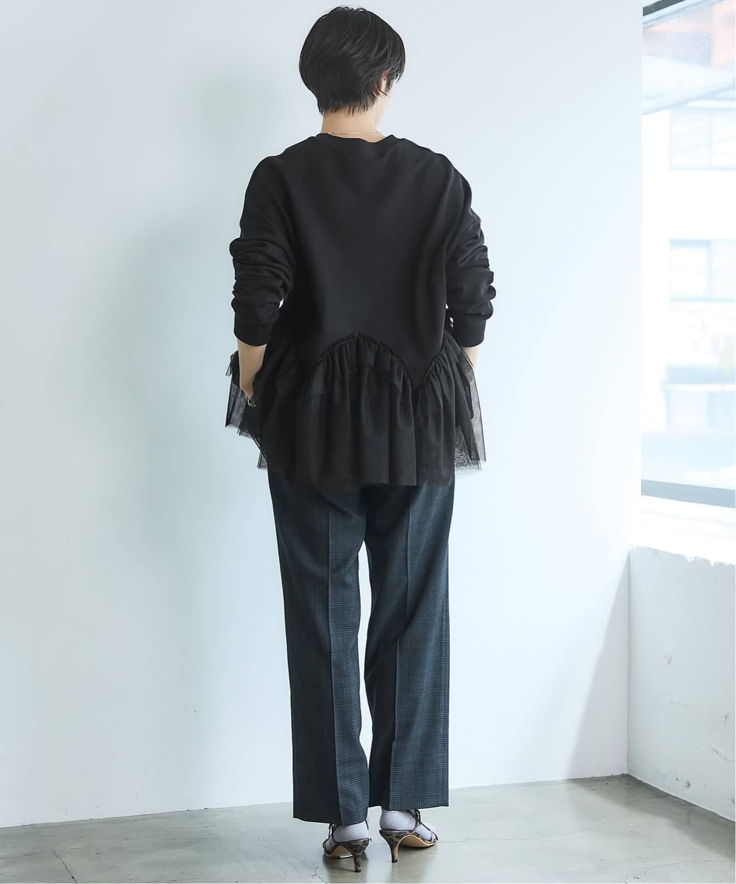 BLACK チュールフリルスウェット（スウェット）｜IENA（イエナ）の通販