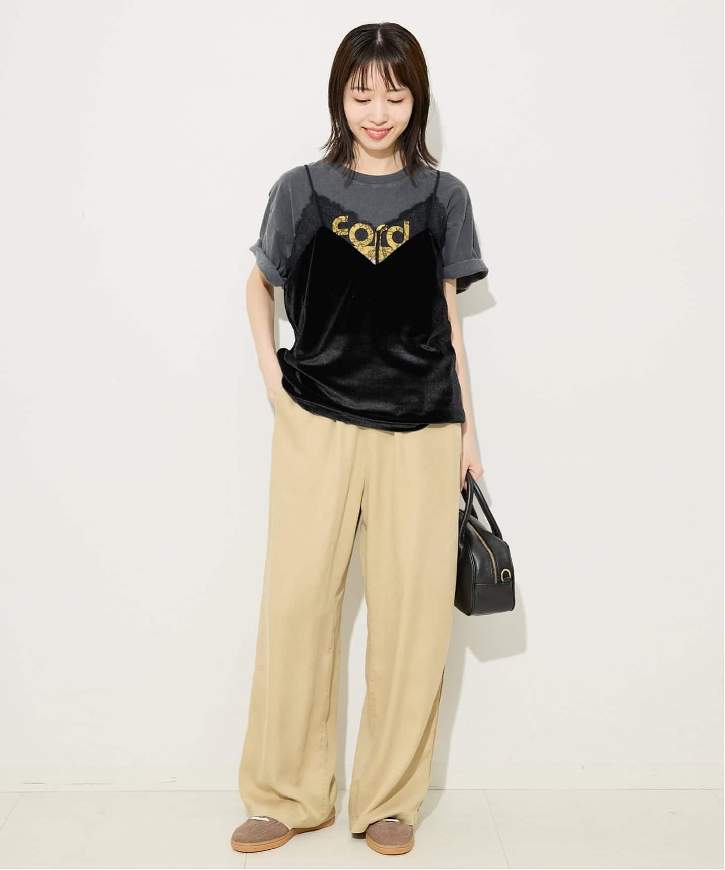 miller/ミラー SLOBE別注 ベロアレースミャミソール（キャミソール