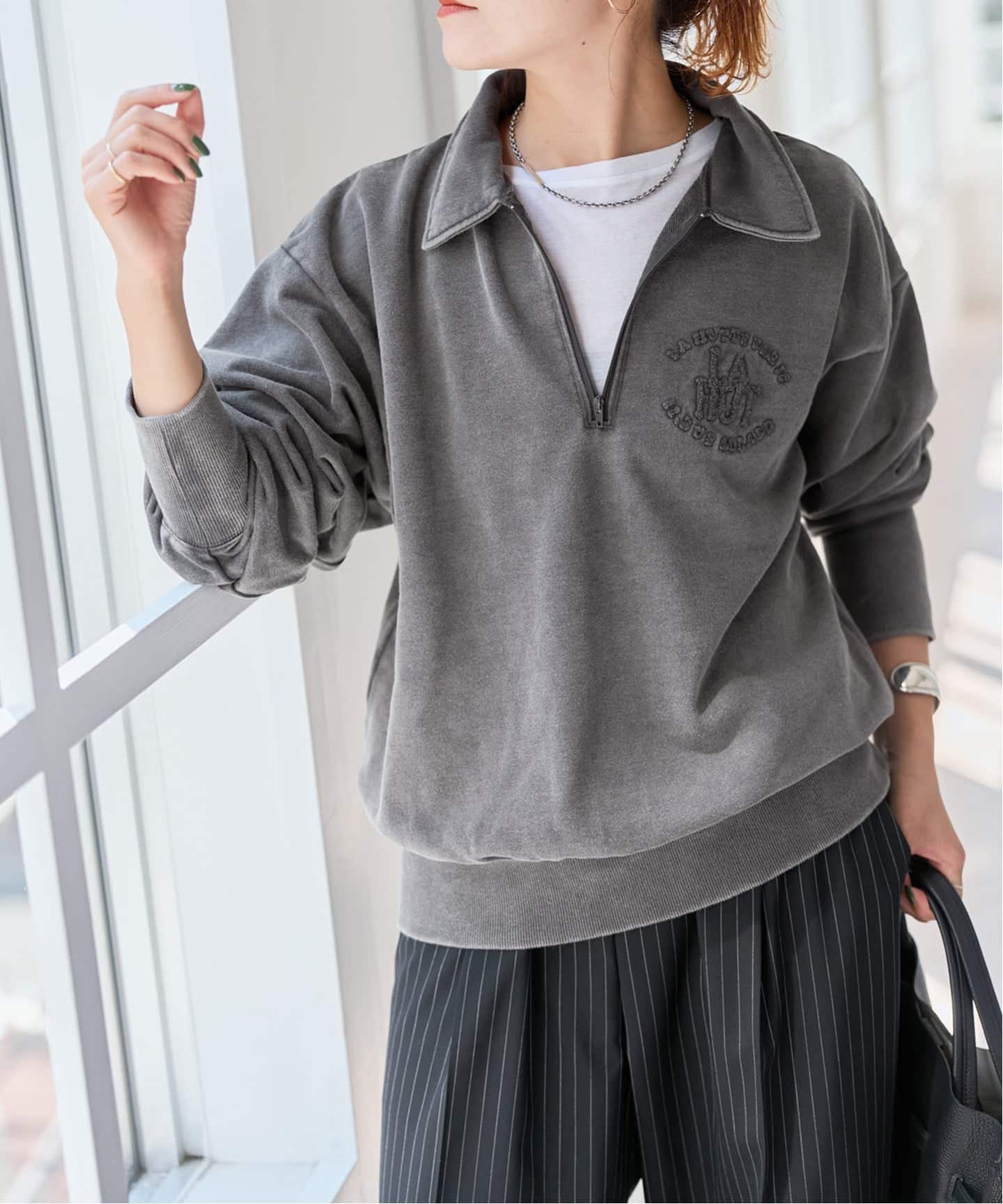 La Hutte / ラ ユット ハーフジップスウェット（スウェット）｜Spick