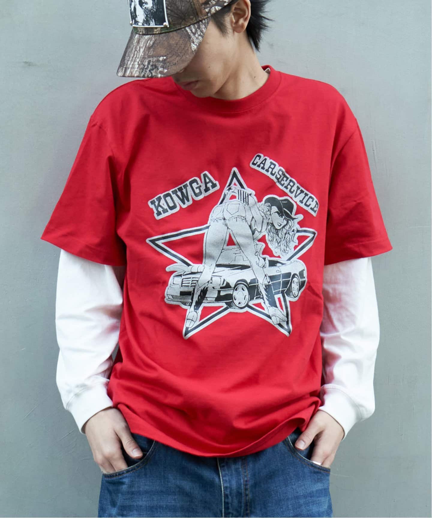 KOWGA / コウガ × CarService / カーサービス】カウ ガール Tシャツ（T