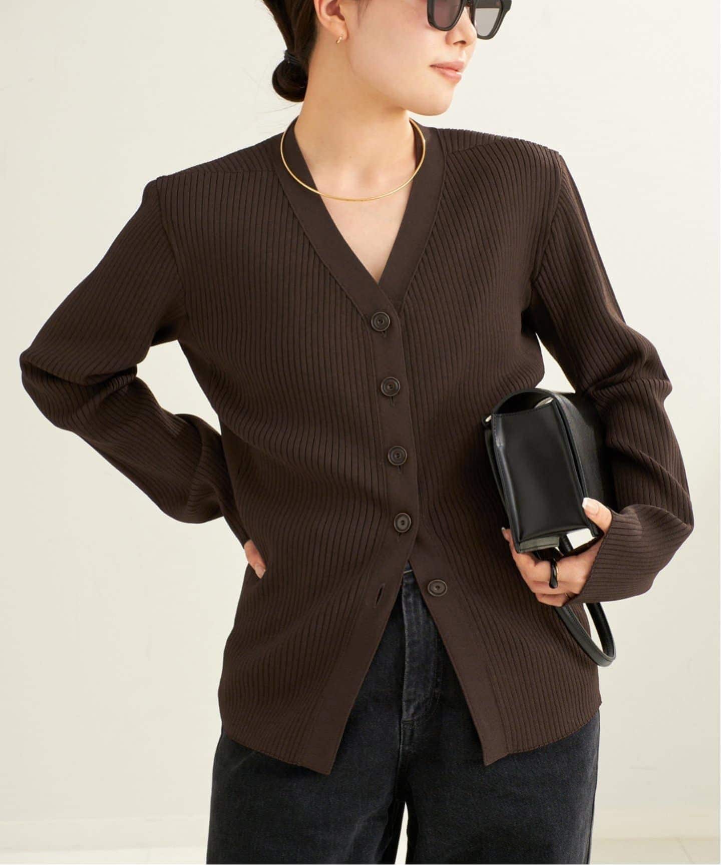 追加》R'IAM RIBシェイプカーディガン（カーディガン）｜Plage