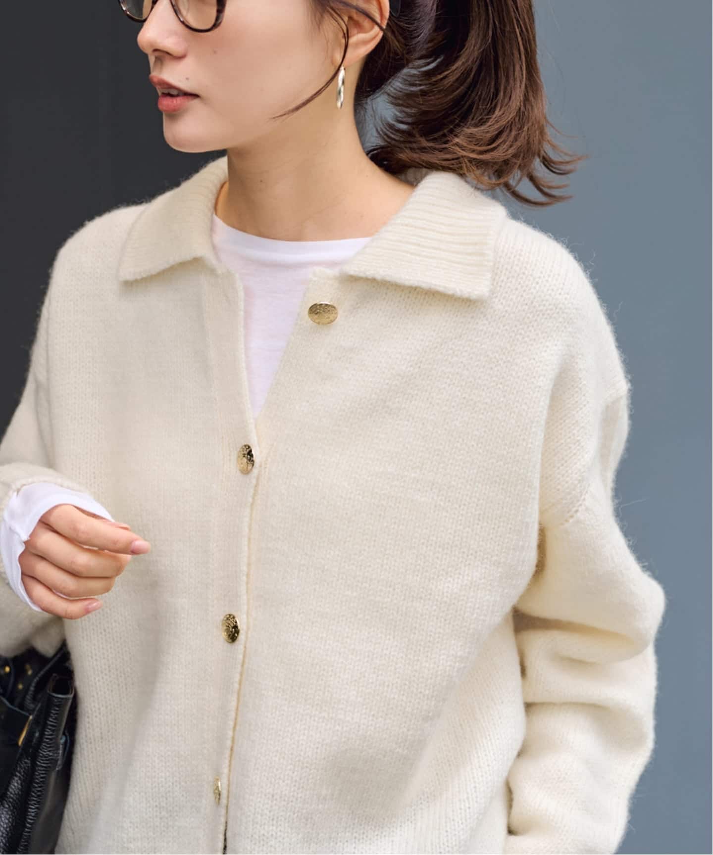 ≪追加≫メタルボタン衿付きカーディガン（カーディガン）｜FRAMeWORK