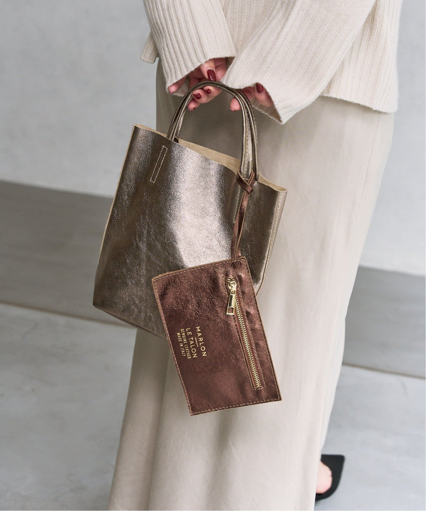 MARLON/マーロン 別注 METALLIC MINI TOTE（トートバッグ）｜LE TALON