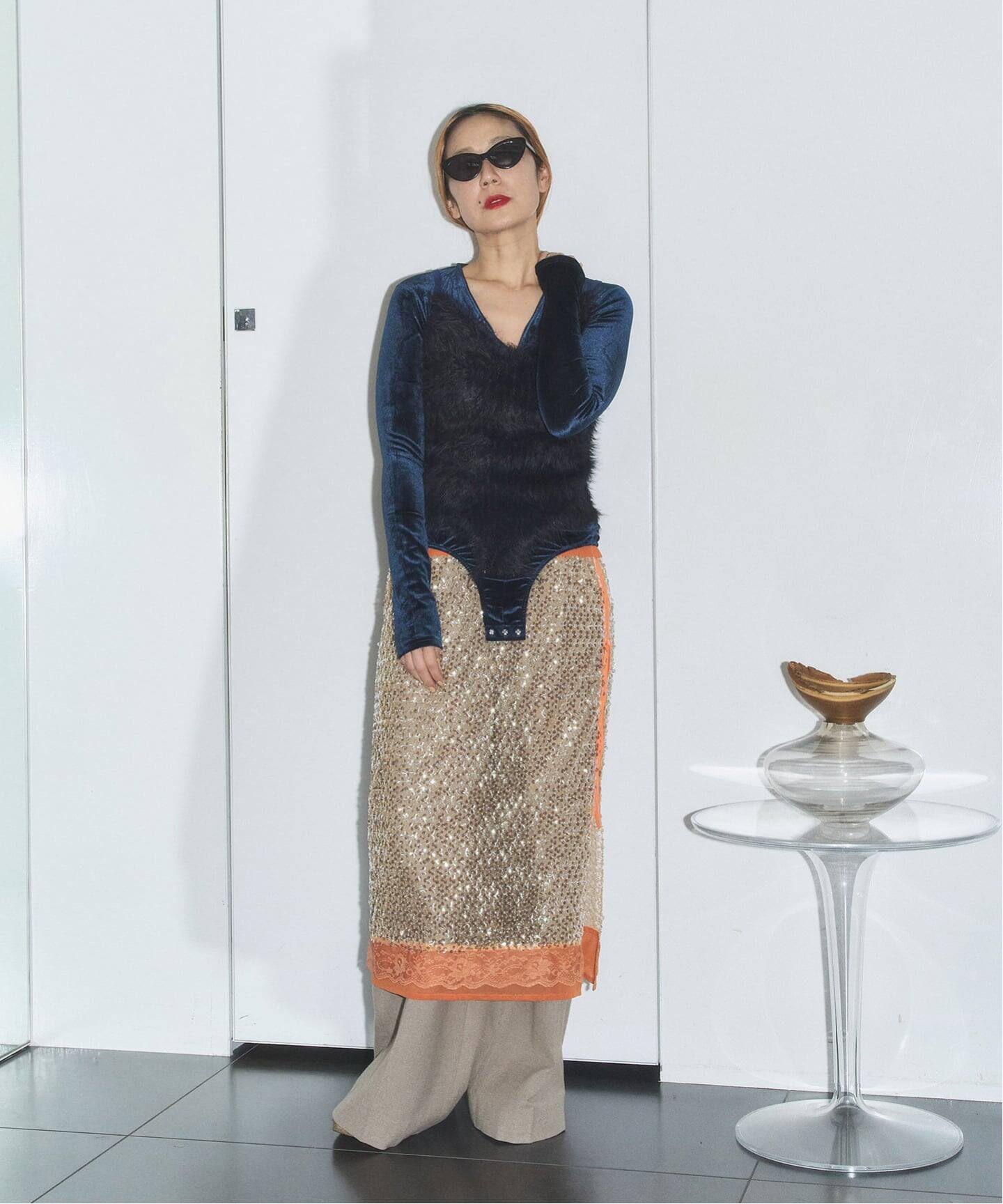 CHIKA KISADA KNIT BODY CK-25196：ボディスーツ（Tシャツ／カットソー