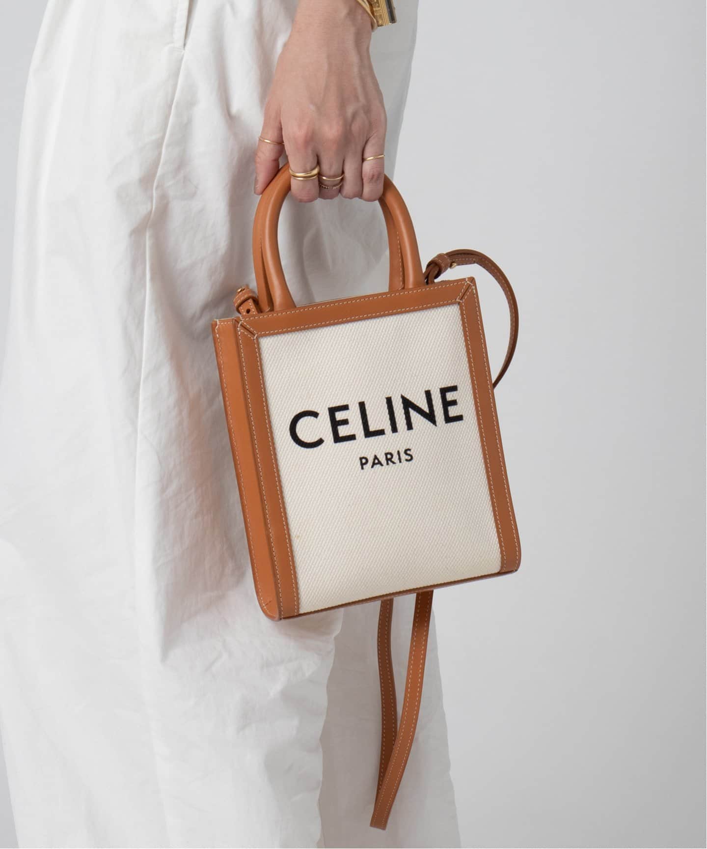 VINTAGE CELINE/セリーヌ】Vertical cabas mini 2way（トートバッグ