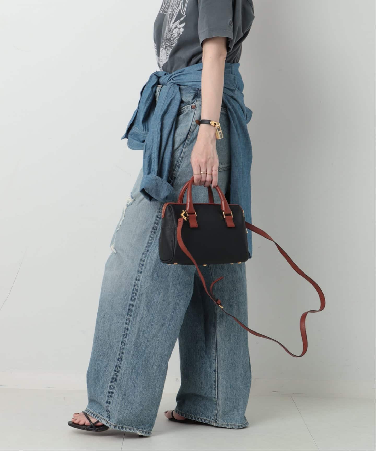 VINTAGE BOTTEGA VENETA/ボッテガ ヴェネタ】ミニボストンバッグ 2way