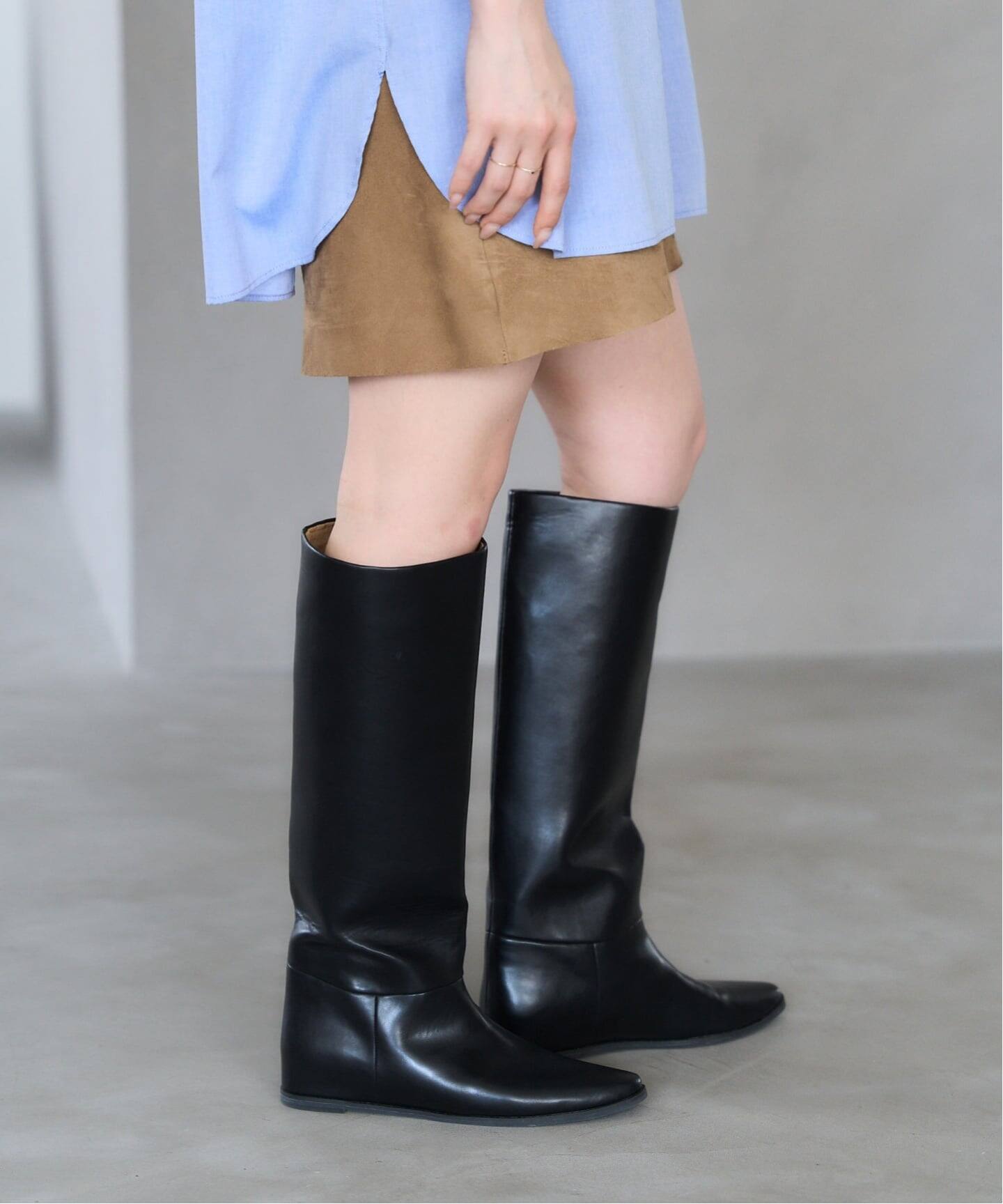 追加3》2cmワイドシャフトロングブーツ（ロングブーツ）｜LE TALON（ル