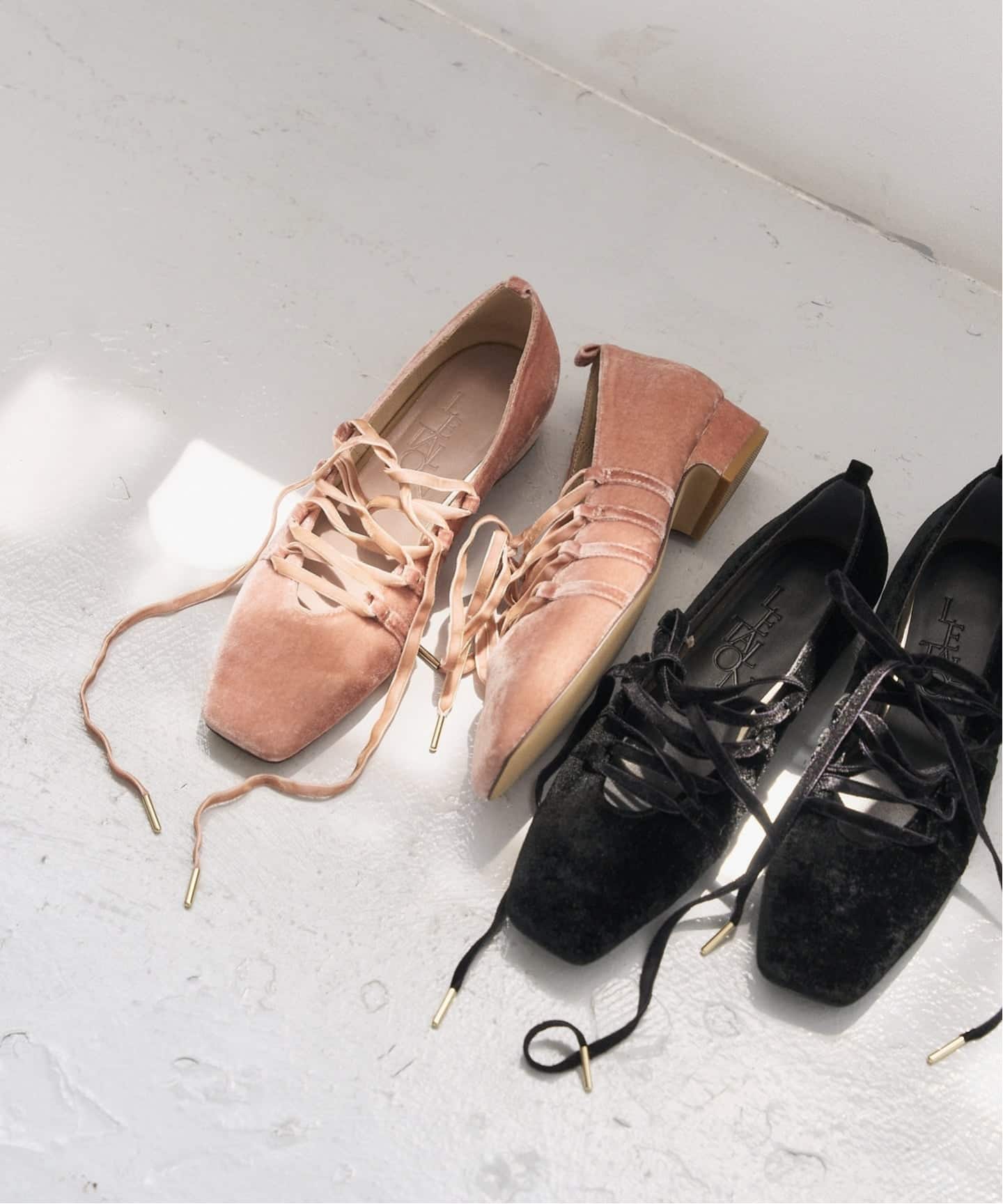 追加》3cmスクエアレースアップパンプス（パンプス）｜LE TALON（ル