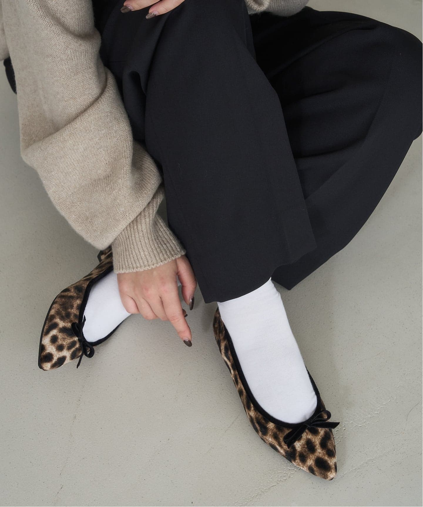 追加5》ポインテッドレオパードバレエ（バレエシューズ）｜LE TALON