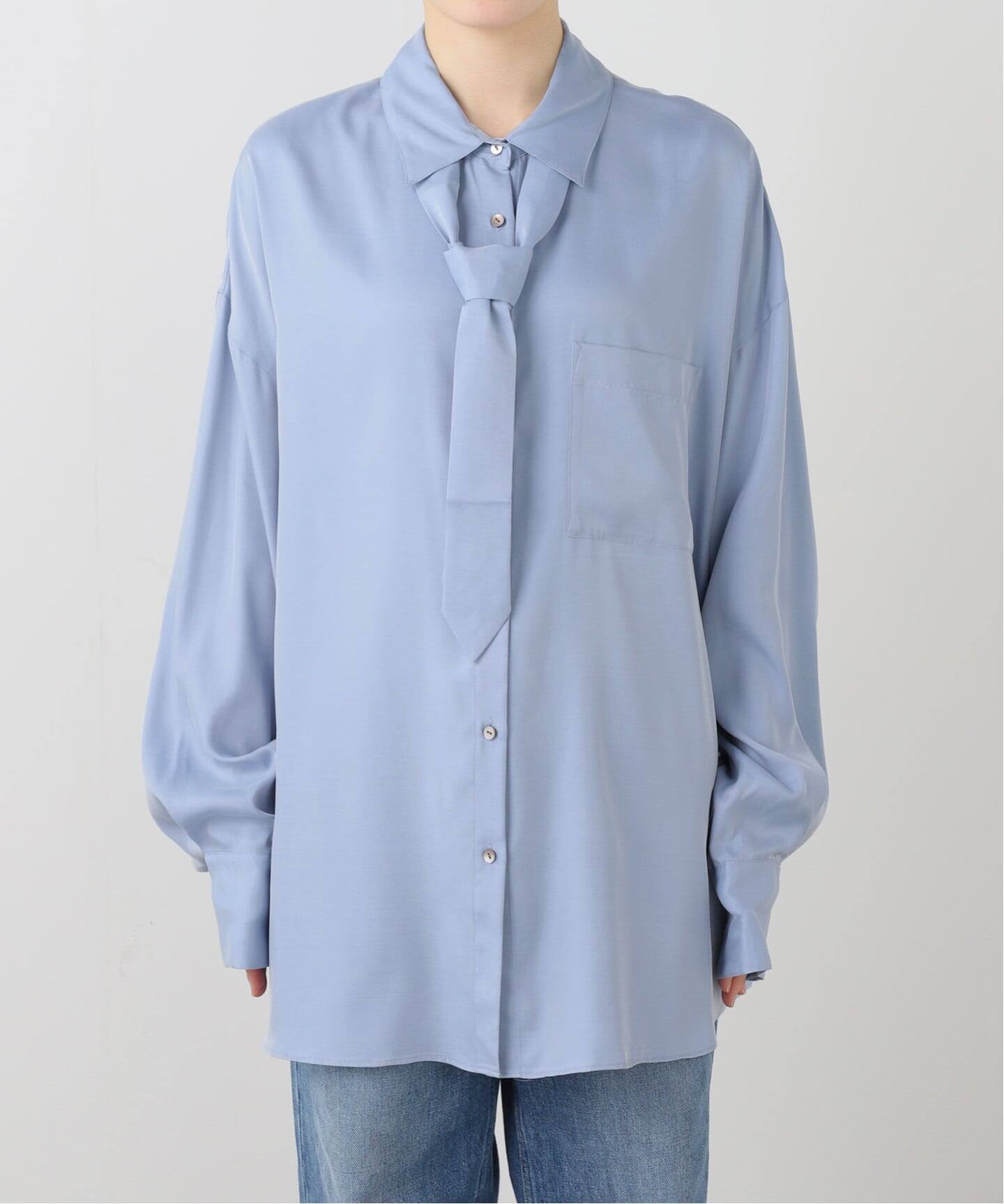 ETRE TOKYO キュプラネクタイオーバーサイズシャツ（シャツ／ブラウス