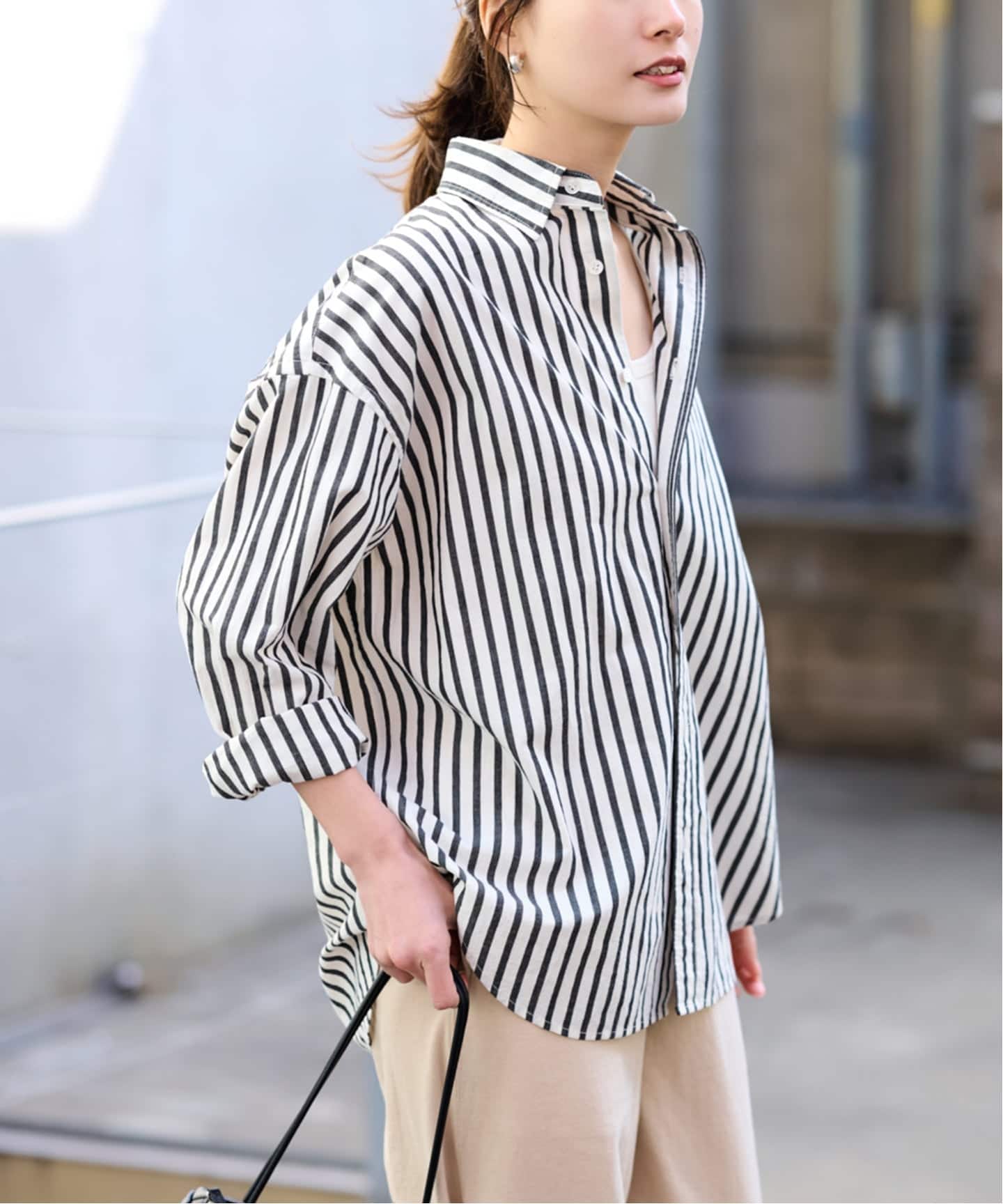 ≪WEB限定 / 追加≫コットンストライプレギュラーカラーシャツ（シャツ