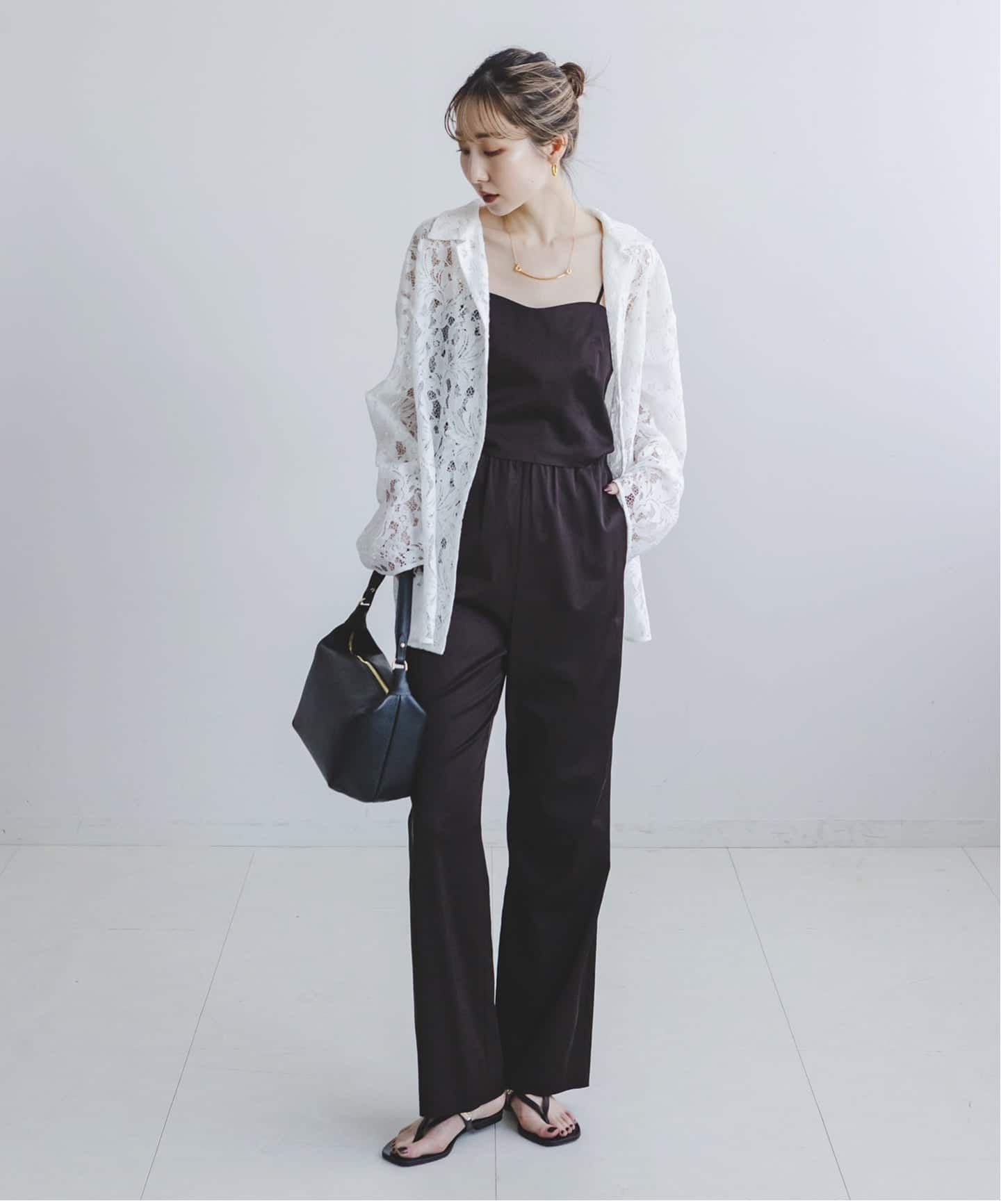 追加予約》ボタニカルレースオープンカラーシャツ（シャツ／ブラウス