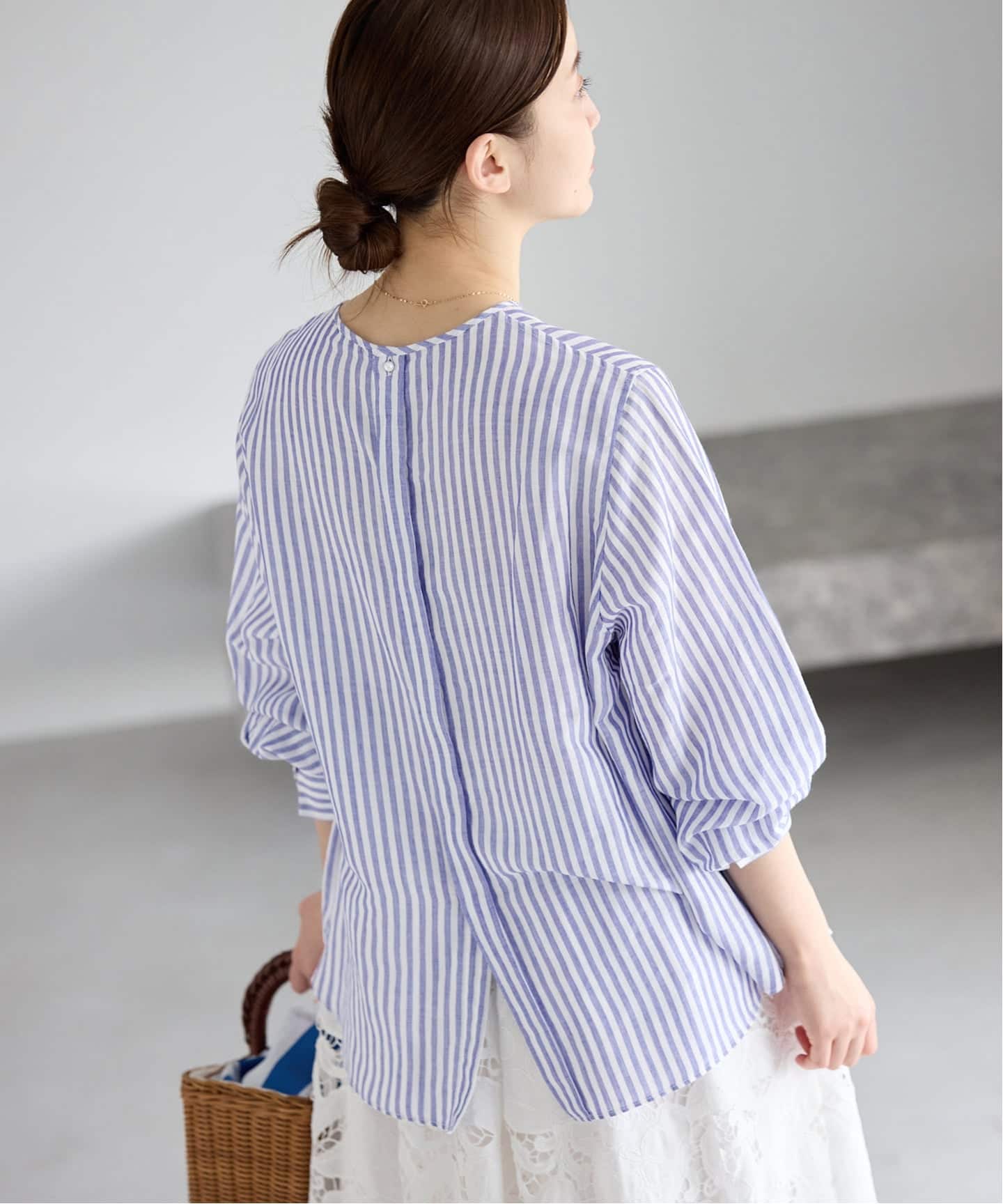 新色/WEB限定/追加2予約》ラミーリヨセルノーカラーブラウス（シャツ