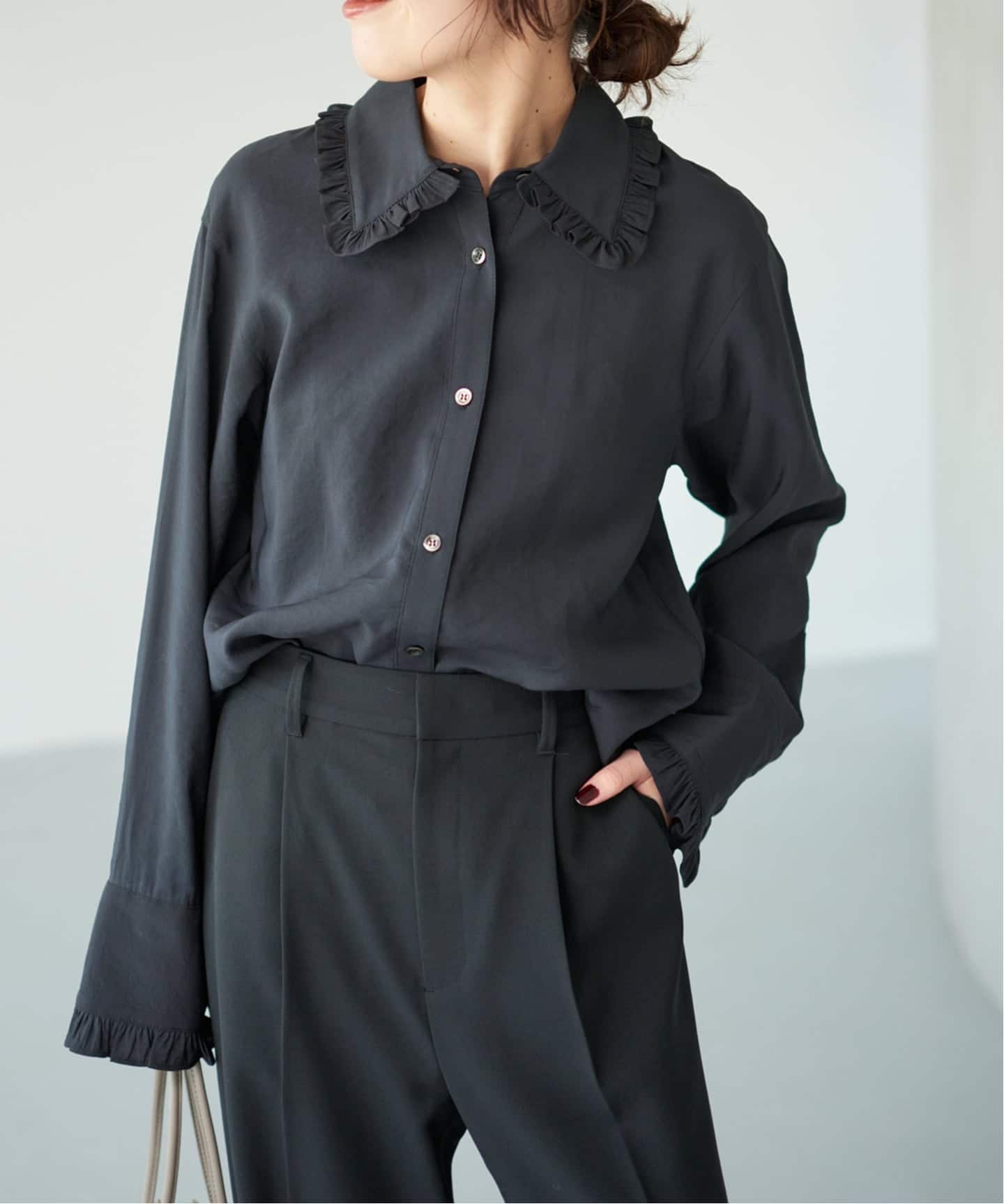 WEB限定 / 追加》フリルカラーブラウス（シャツ／ブラウス）｜Spick