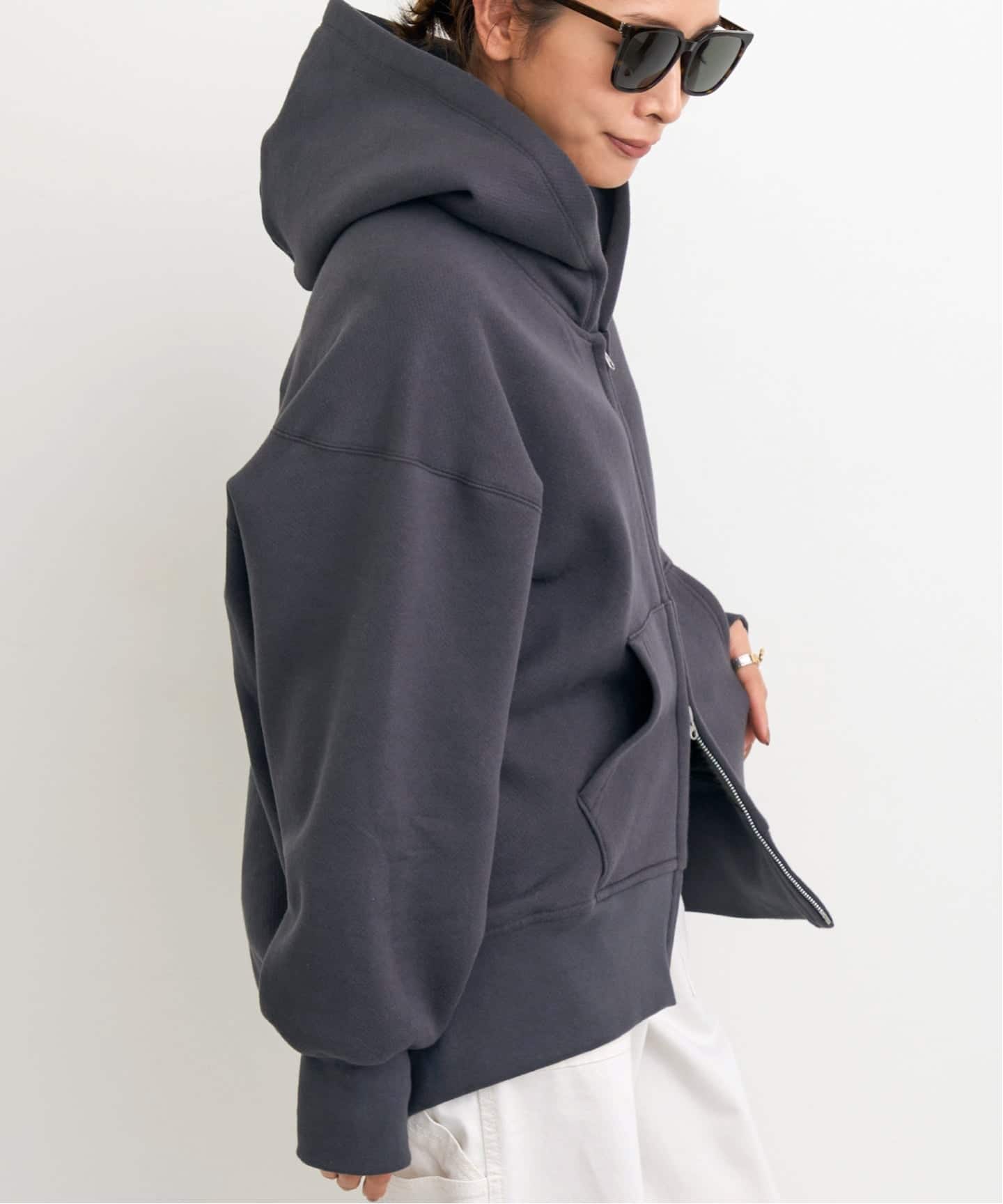 AMERICANA/アメリカーナ】 WIDE FULLZIP HOODIE（パーカー）｜L