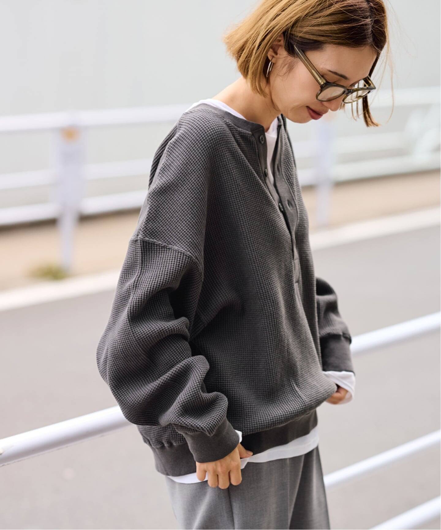 ≪WEB限定 / 追加≫ワッフルヘンリープルオーバー（Tシャツ