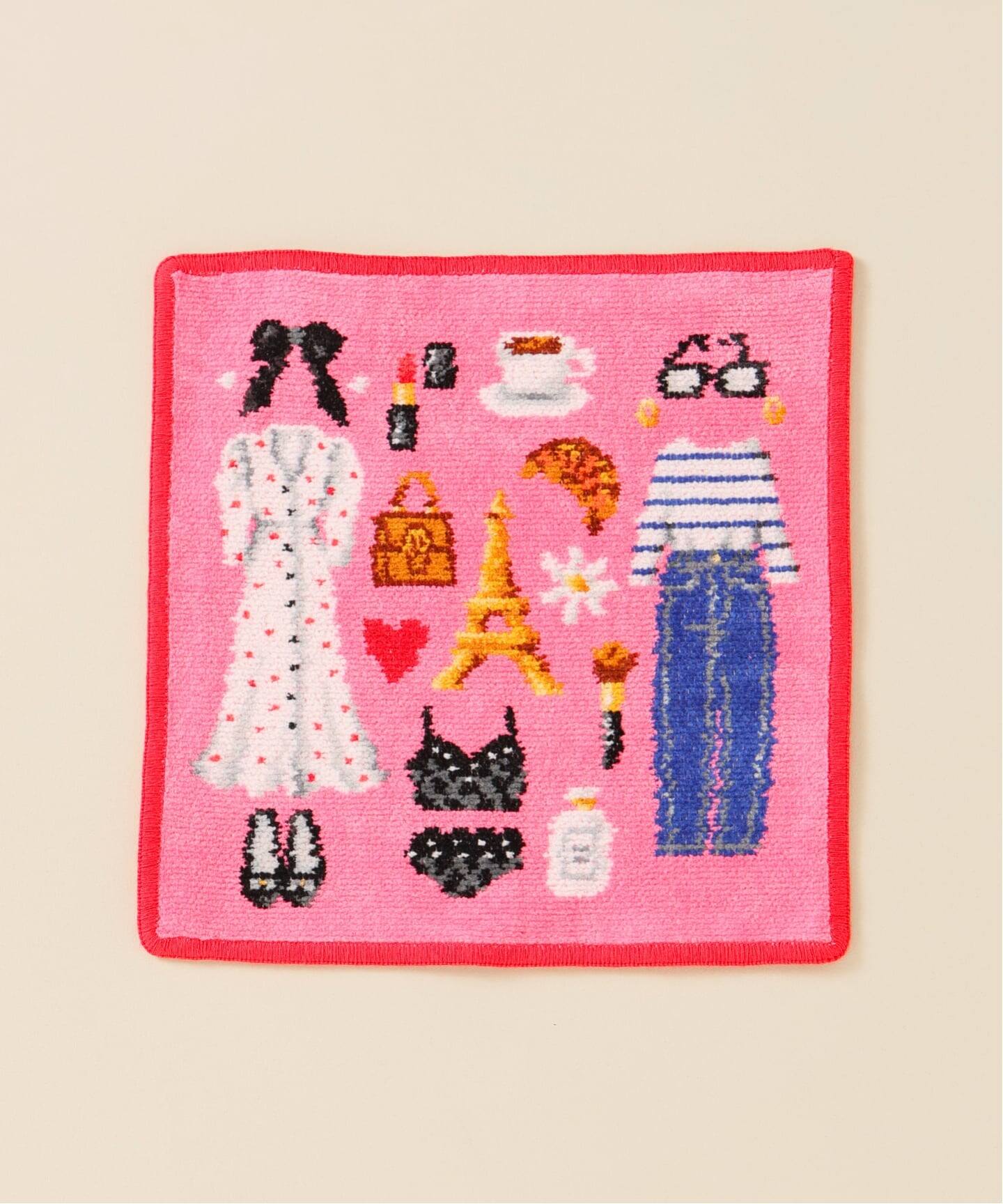 FEILER/フェイラー】別注 AMOR IENA 25*25ハンカチ（レッド