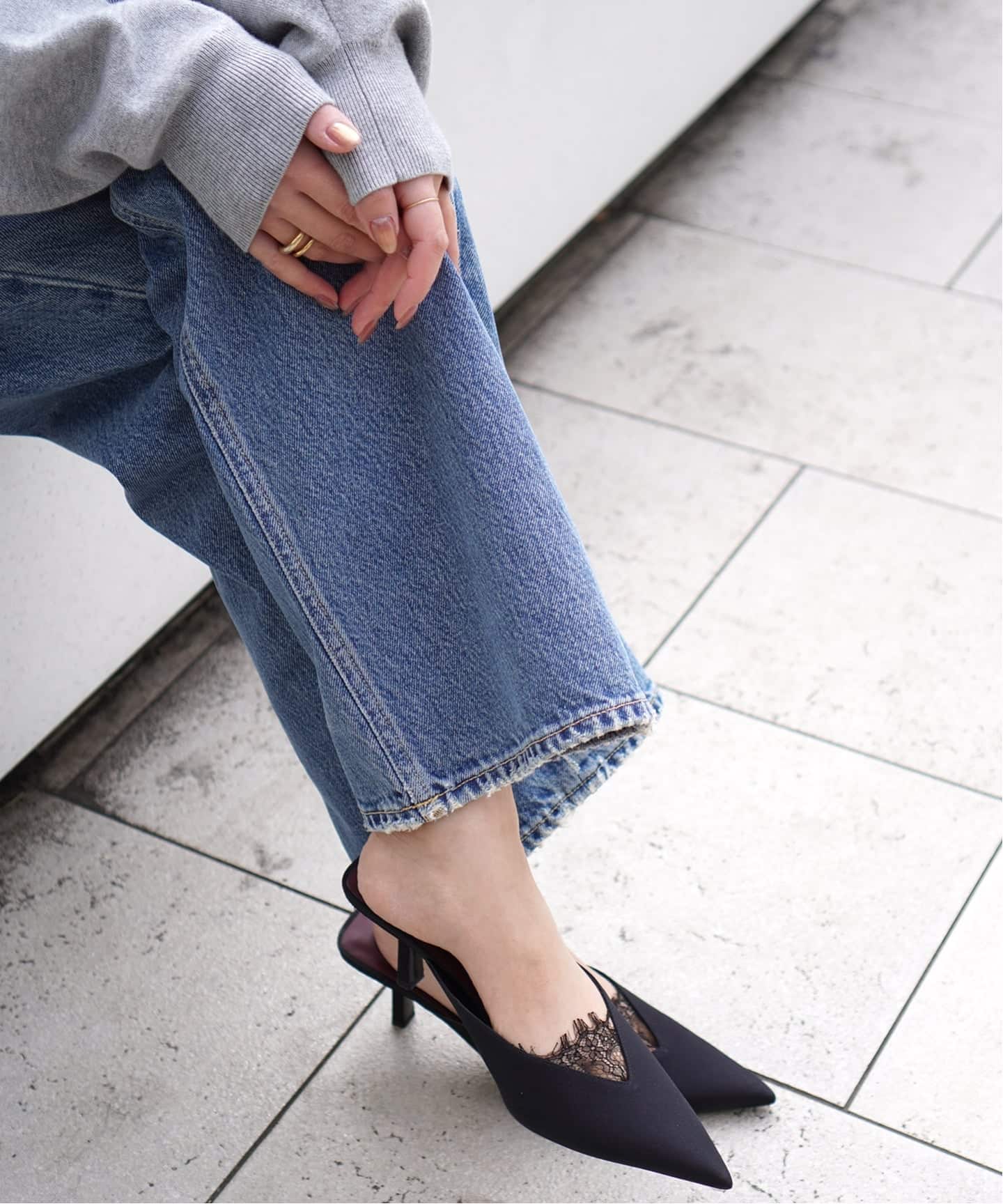 NEOUS/ネオアス】MATAR LACE CREPE PUMPS（パンプス）｜AP STUDIO