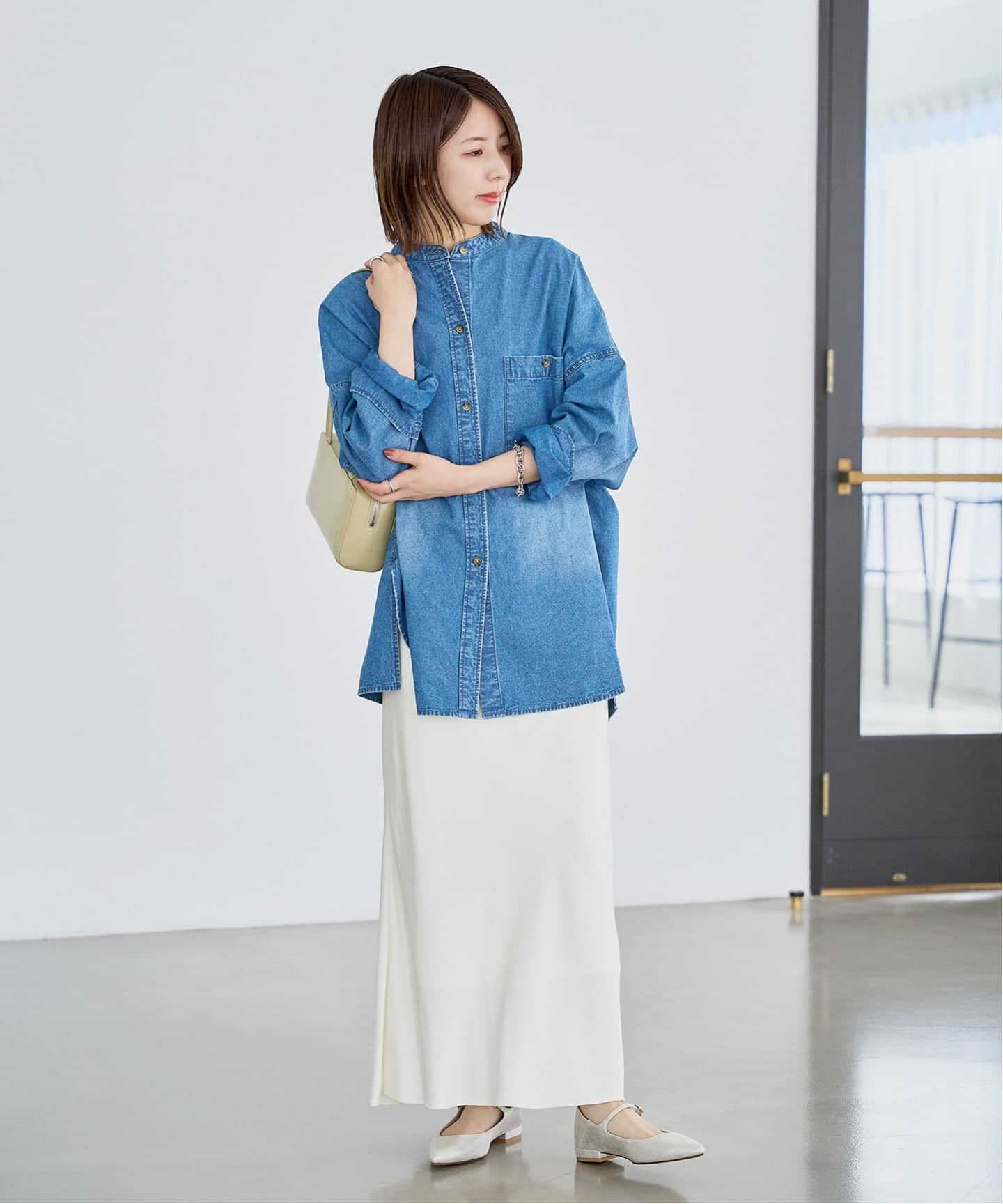 追加》ポインテッドワンストラップフラット（フラットシューズ）｜LE