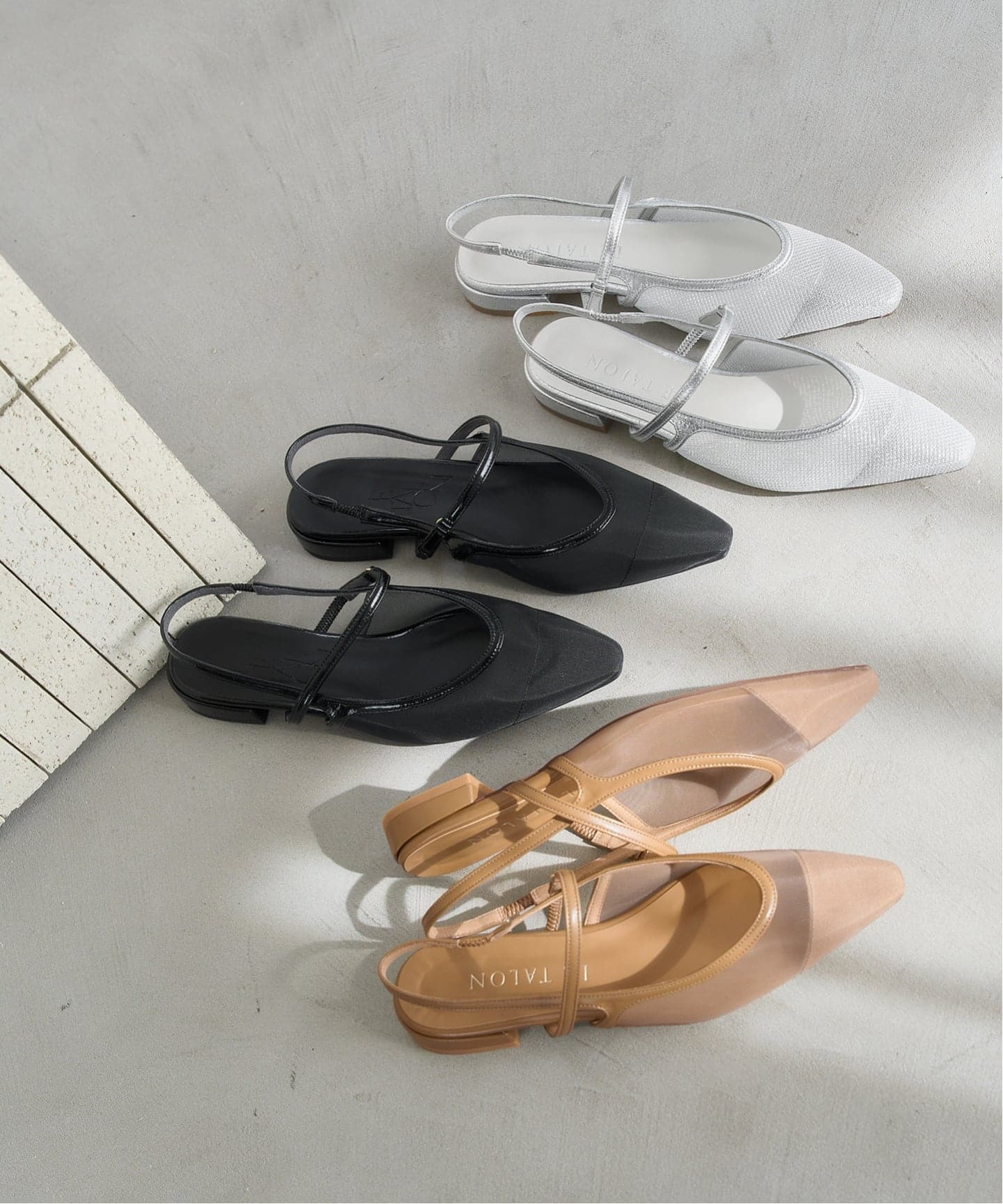 追加予約2》シアーストラップスリングバック（フラットシューズ）｜LE