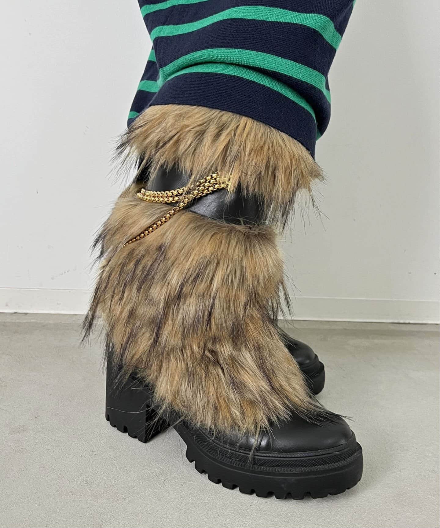 GIUSEPPE ZANOTTI/ジュゼッペ ザノッティ】Fake fur BOOTS（ロング
