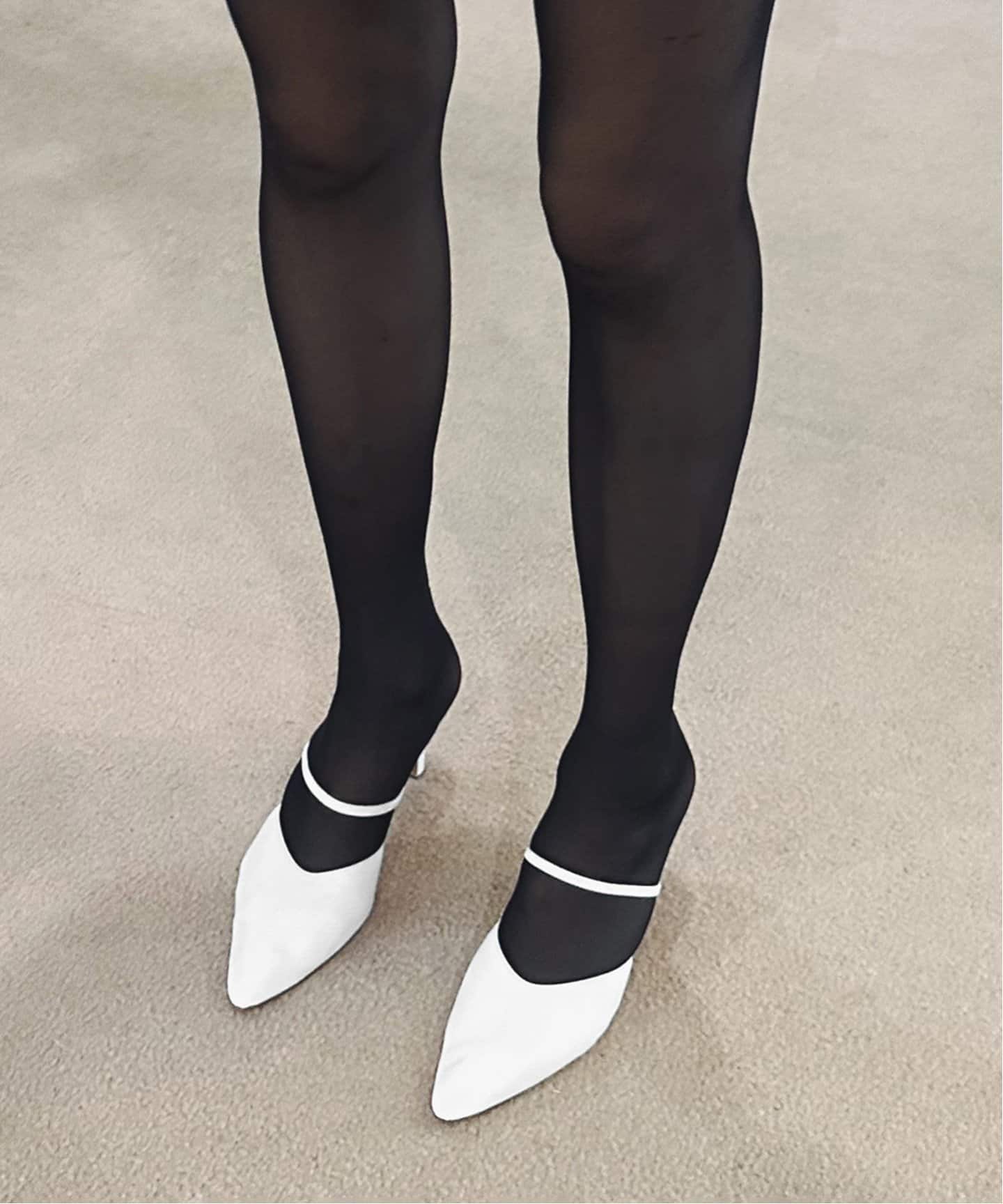 abc ポインテッドトゥ ミュール（ホワイト）（その他シューズ）｜EDIT