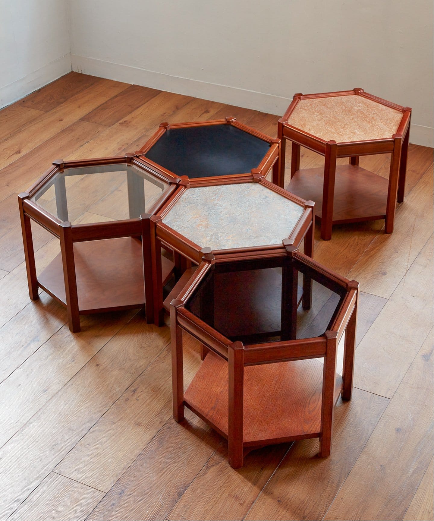 BROOKS HEXAGON TABLE ガラス ブルックスヘキサゴンテーブル（テーブル