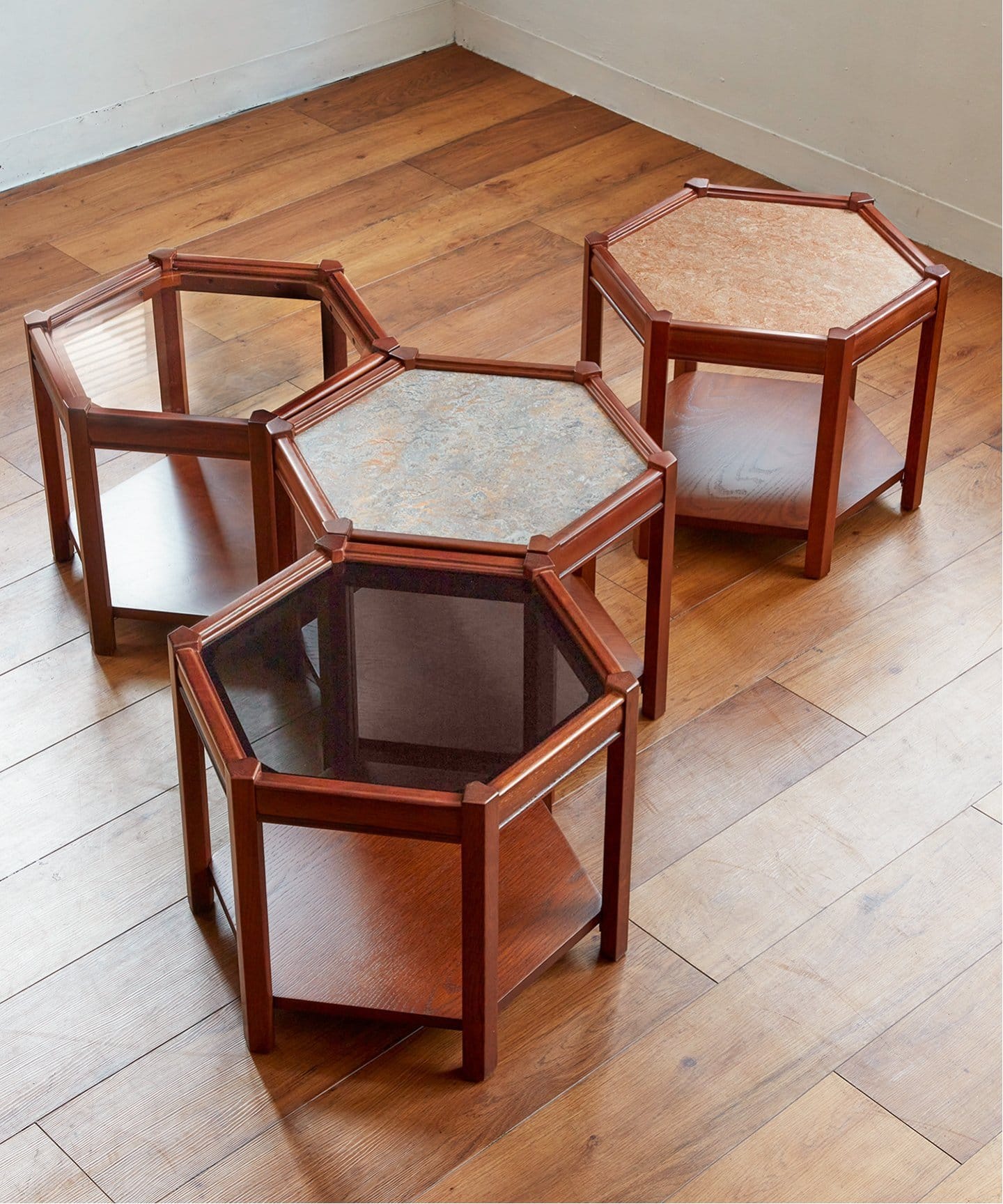 BROOKS HEXAGON TABLE ガラス ブルックスヘキサゴンテーブル（テーブル