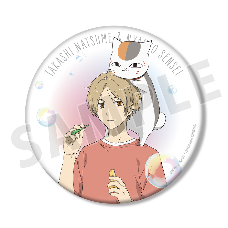 描き下ろしイラスト 夏目貴志＆ニャンコ先生 シャボン玉ver. BIG缶
