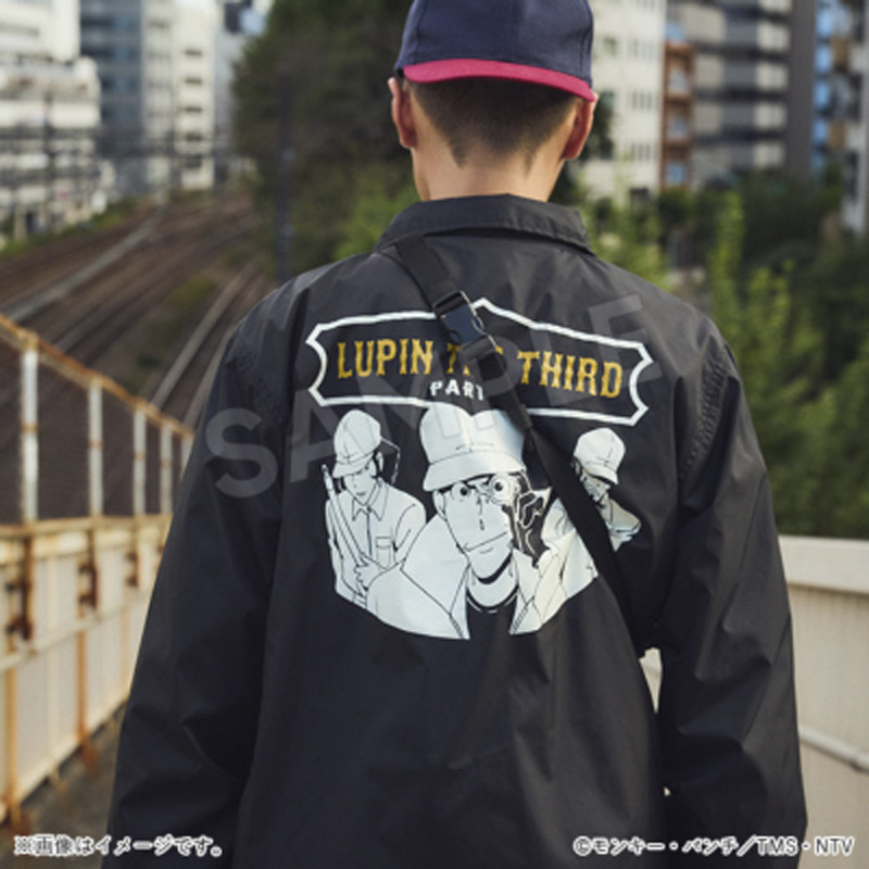 ルパン三世 冬ｱﾊﾟﾚﾙ23 ｺｰﾁｼﾞｬｹｯﾄ ﾌﾞﾗｯｸ XL【アニメタイムズSTORE】