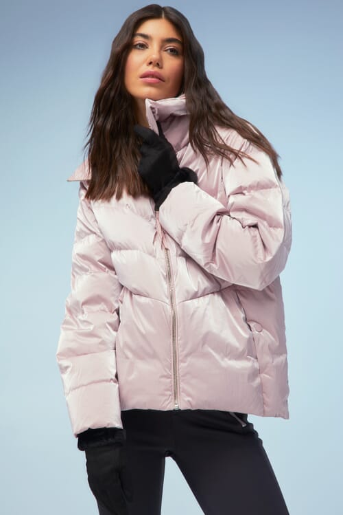 Varley | Alena Lightweight Down Jacket in Ash Rose Shimmer