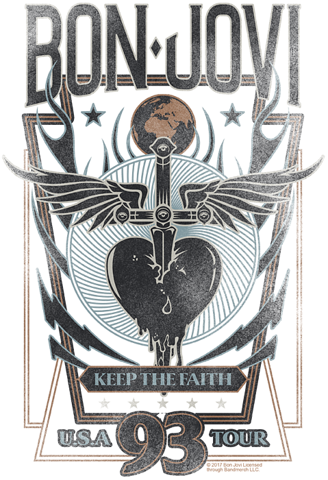 Bon Jovi - Keep The Faith T-Shirt by Brand A - Fine Art America