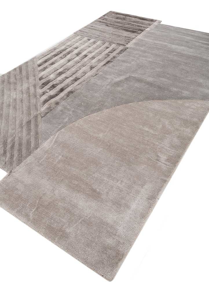 Come Around Grey & Black Hand Tufted Wool & Viscose Rugs - Tnq